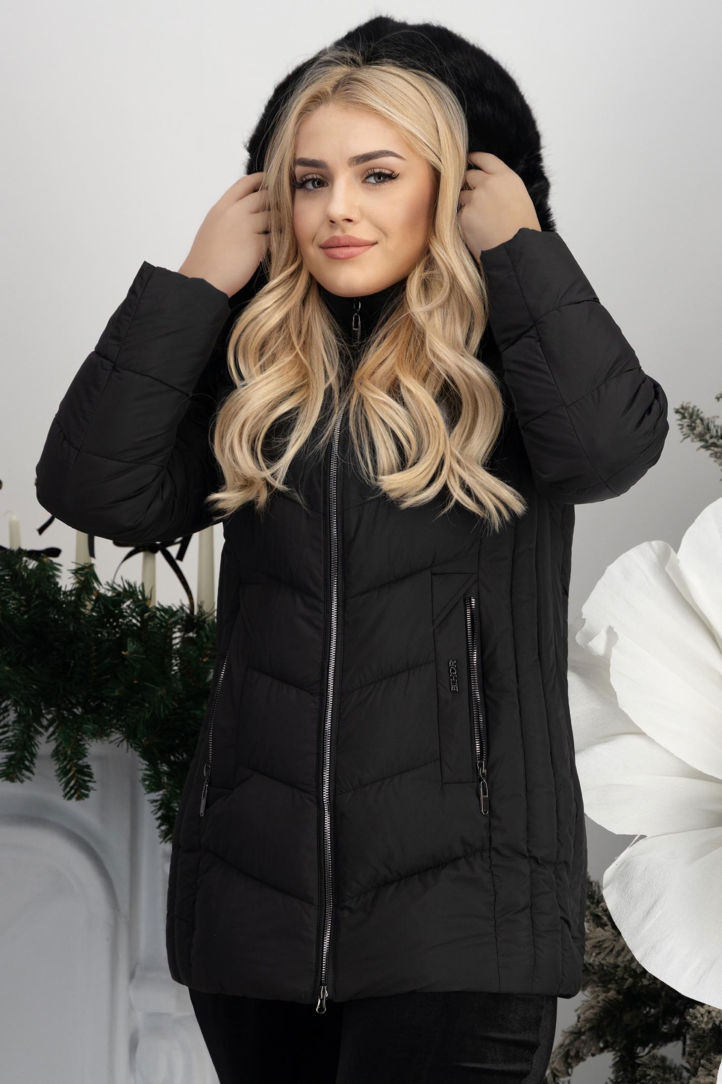 černá dámská bunda krátký 3 - StarShinerS.cz