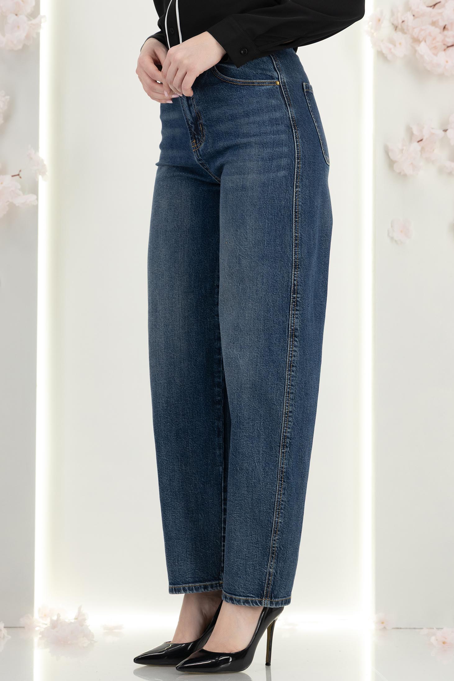 Plava ženske traperice visoki struk traperice 2 - StarShinerS.hr