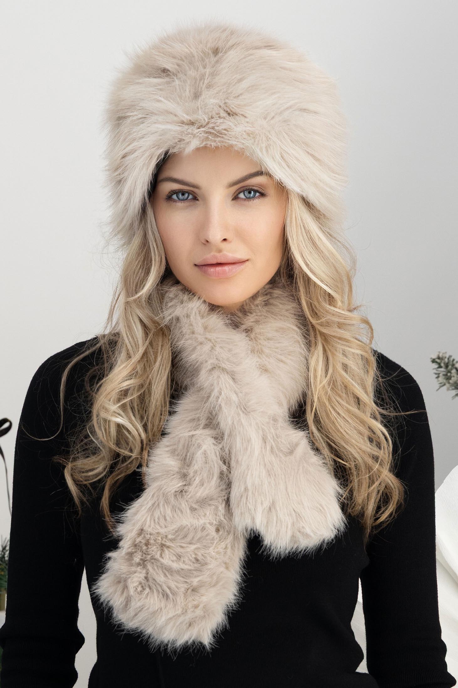 Bež šalovi eko krzno 3 - StarShinerS.hr