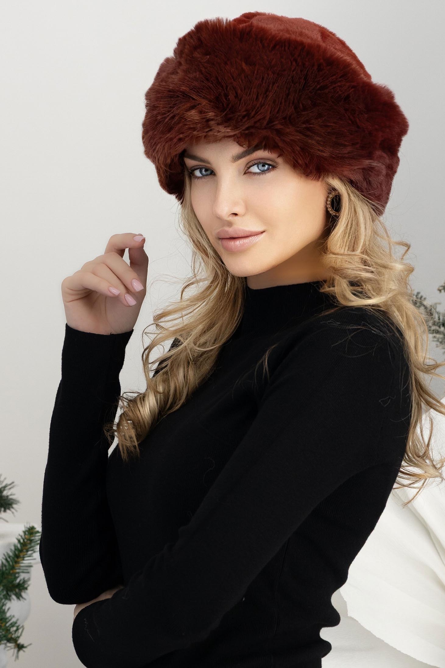 Accesorii din blana ecologica visinii cu insertii cu blana ecologica 2 - StarShinerS.ro