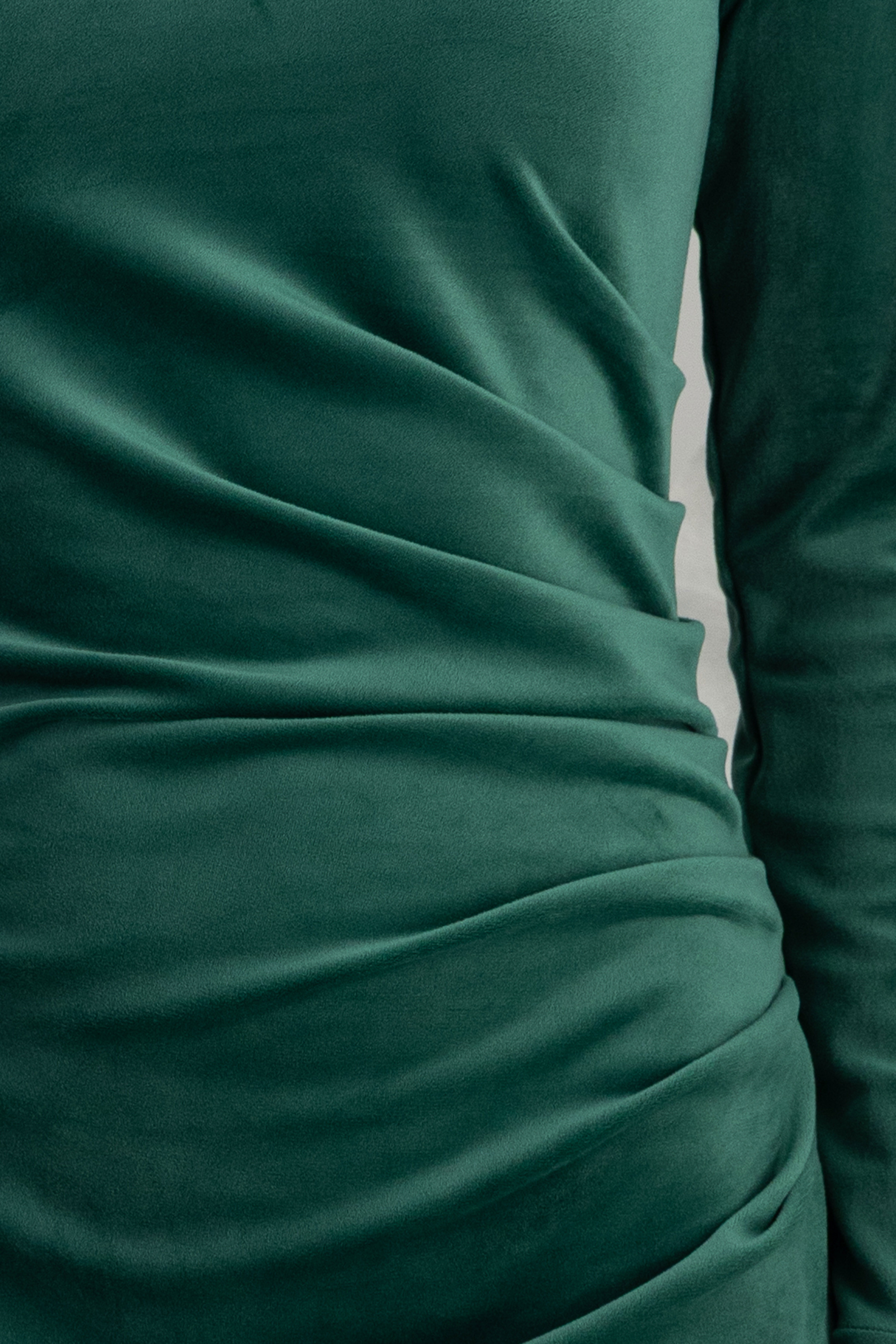 Sötétzöld bársony ceruza ruha 4 - StarShinerS.hu