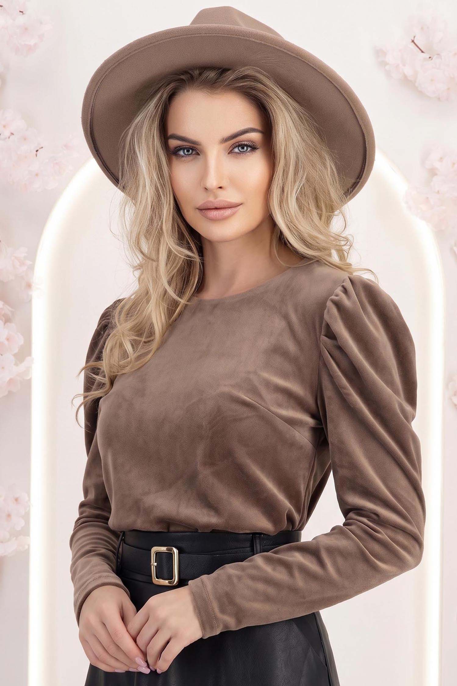 StarShinerS bežový dámská halenka samet 2 - StarShinerS.cz