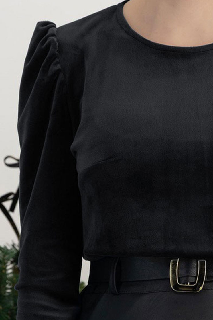 StarShinerS crno bluza za žene baršun 4 - StarShinerS.hr