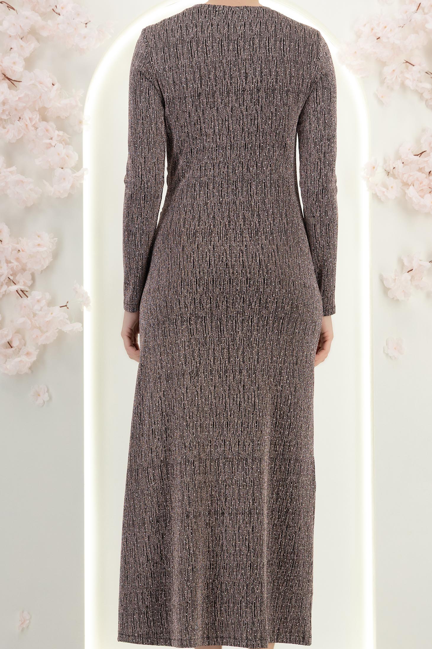 Rochie din lurex mov midi tip creion cu aplicatii stralucitoare - StarShinerS 6 - StarShinerS.ro