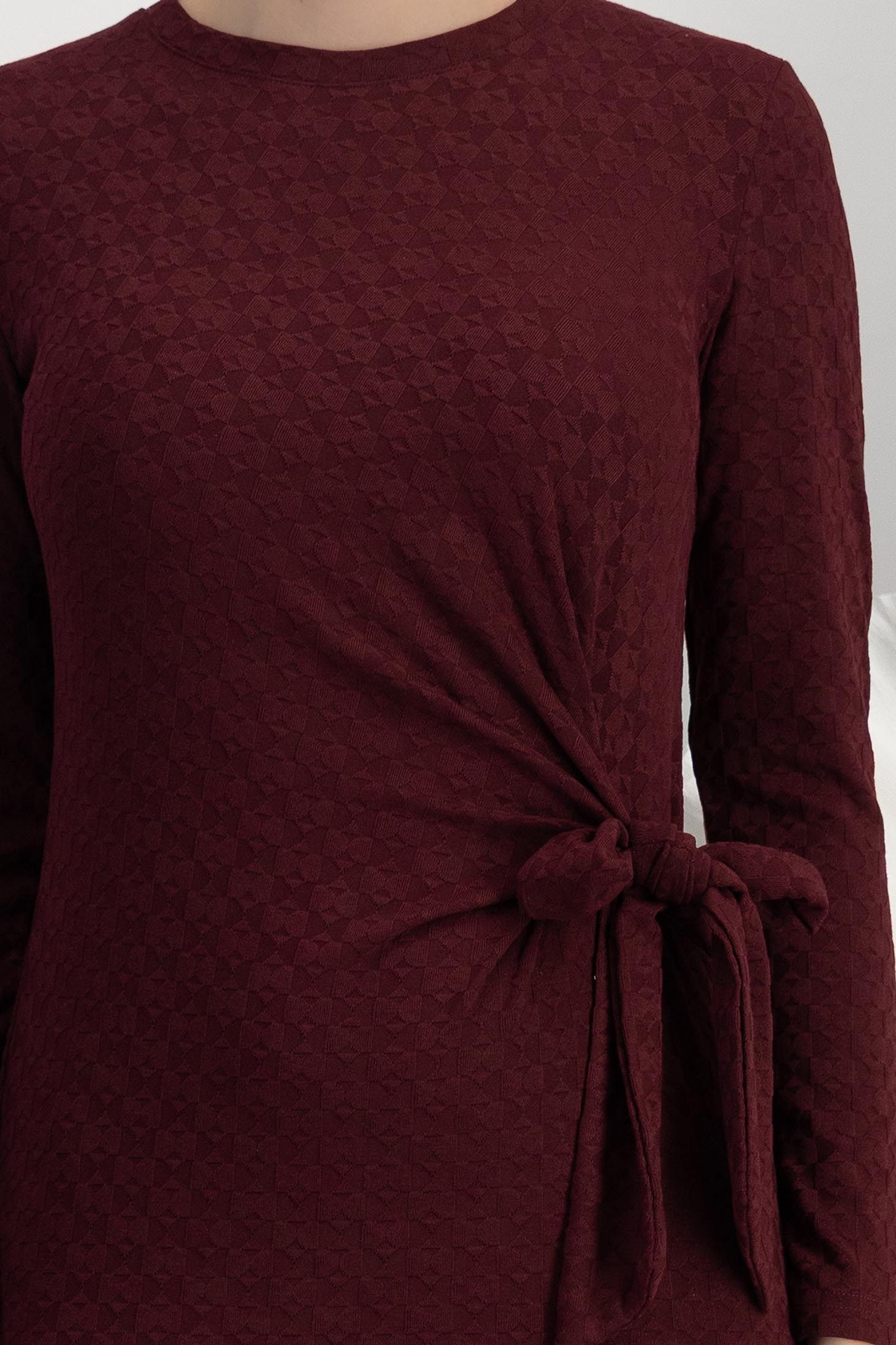 Burgundy kötött midi ceruza ruha - StarShinerS 5 - StarShinerS.hu