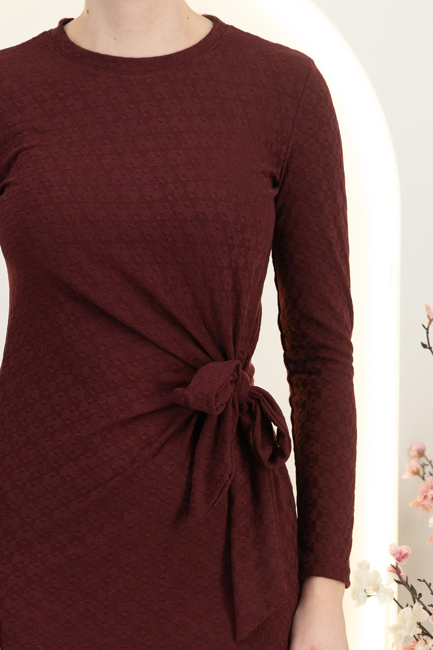 Rochie tricotata visinie midi tip creion crapata pe picior - StarShinerS 4 - StarShinerS.ro