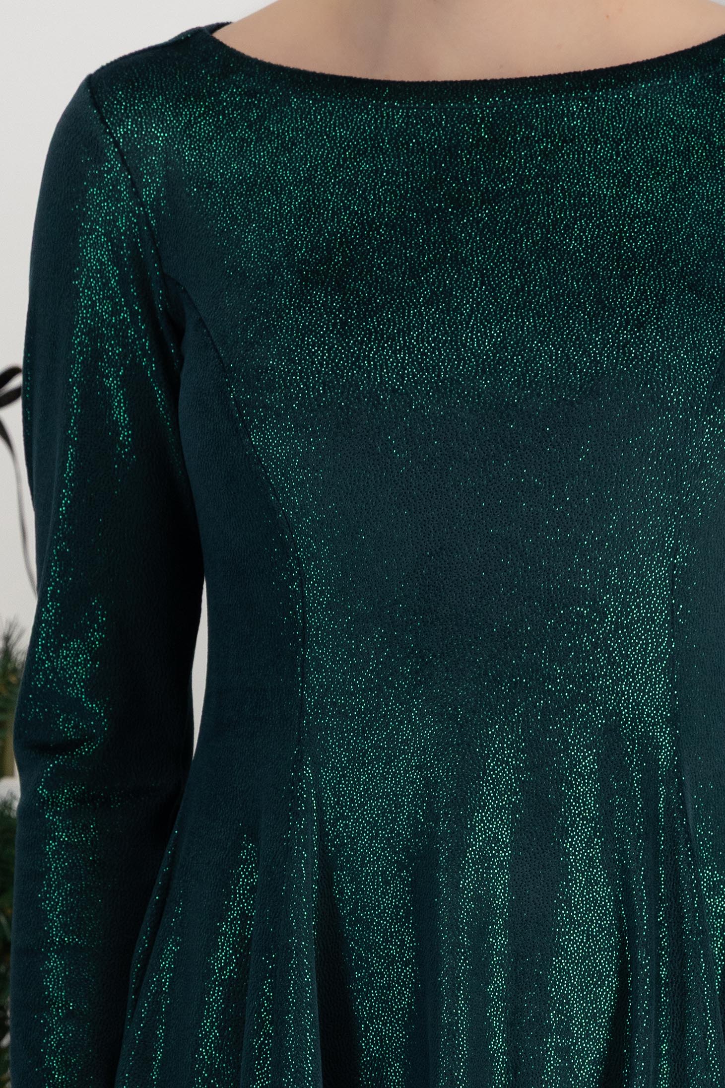 StarShinerS zelen haljina kratak baršun cloche 5 - StarShinerS.hr