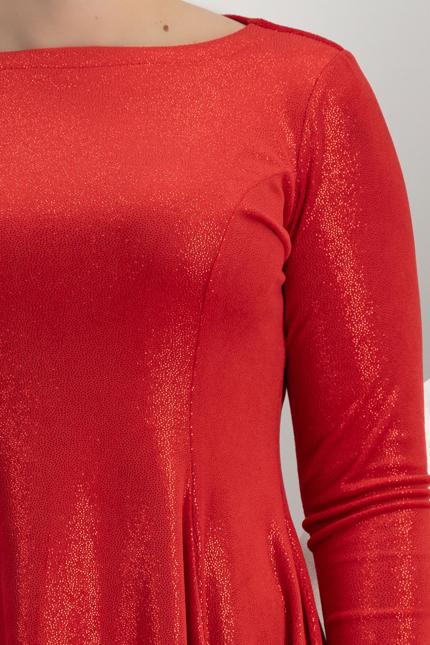 Piros ruha - StarShinerS bársony rövid harang 4 - StarShinerS.hu