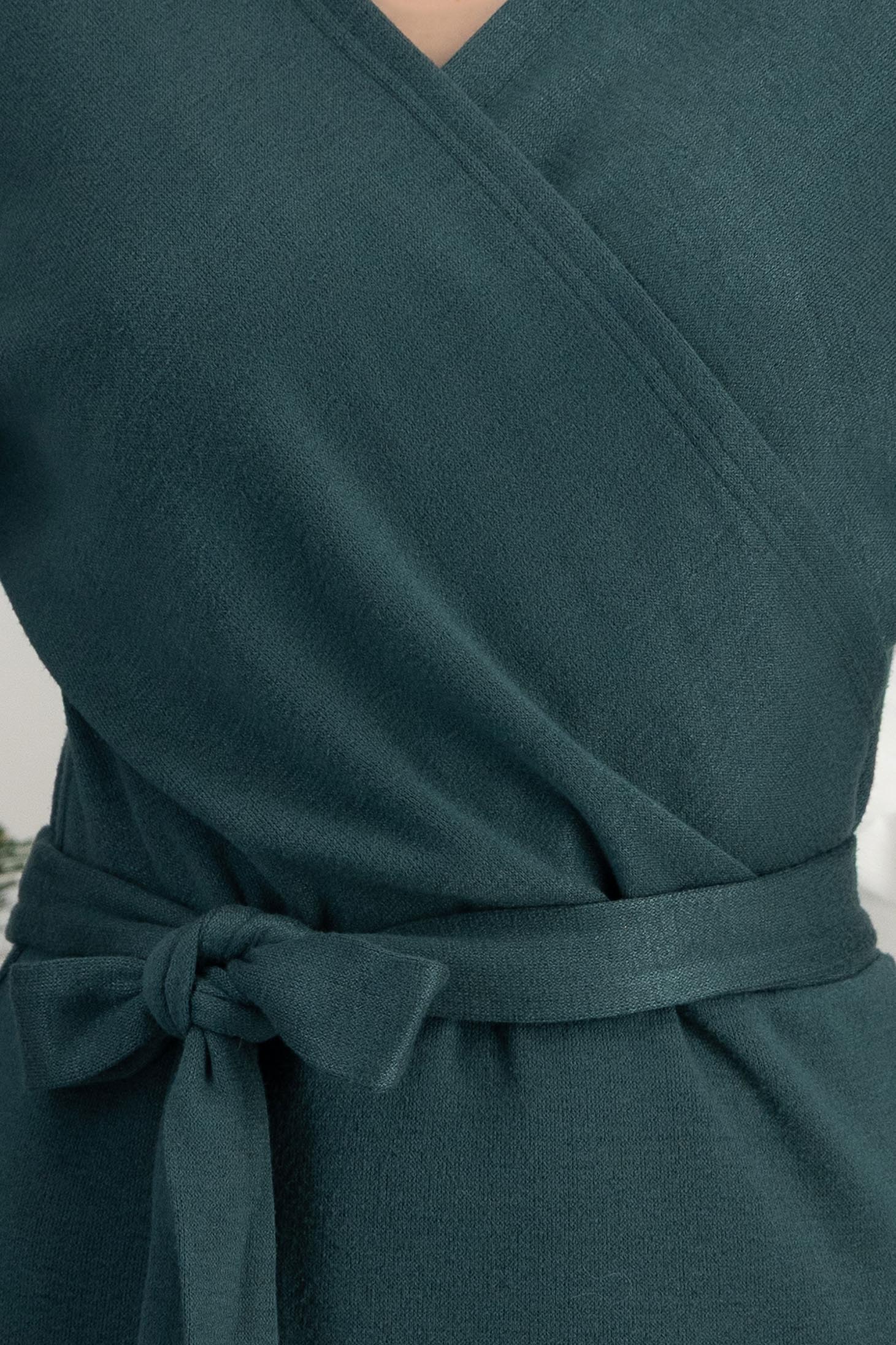 StarShinerS zelená šaty přes koleno pletení typ tužky 4 - StarShinerS.cz