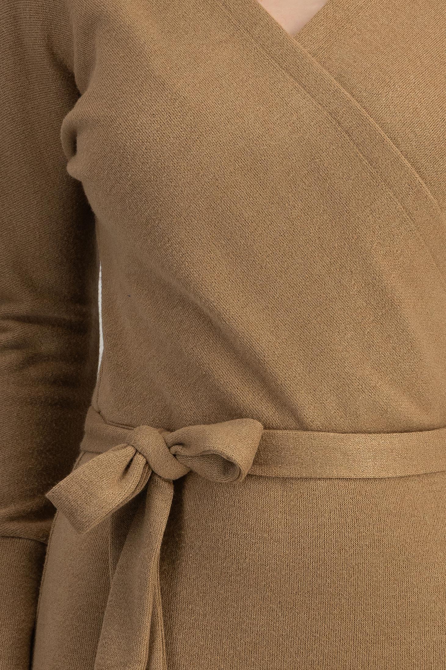 Barna kötött ceruza ruha 4 - StarShinerS.hu