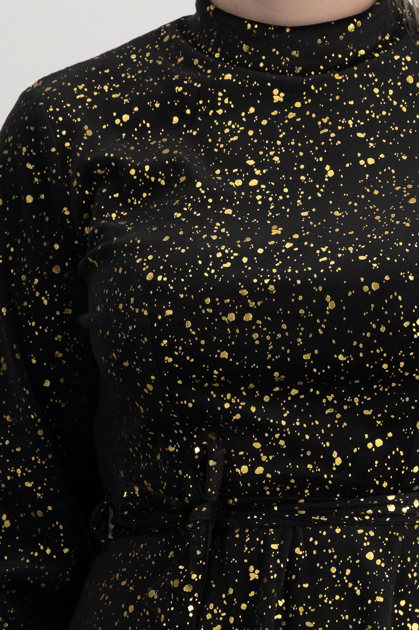 StarShinerS crno haljina baršun clos s elastičnom u struku 4 - StarShinerS.hr