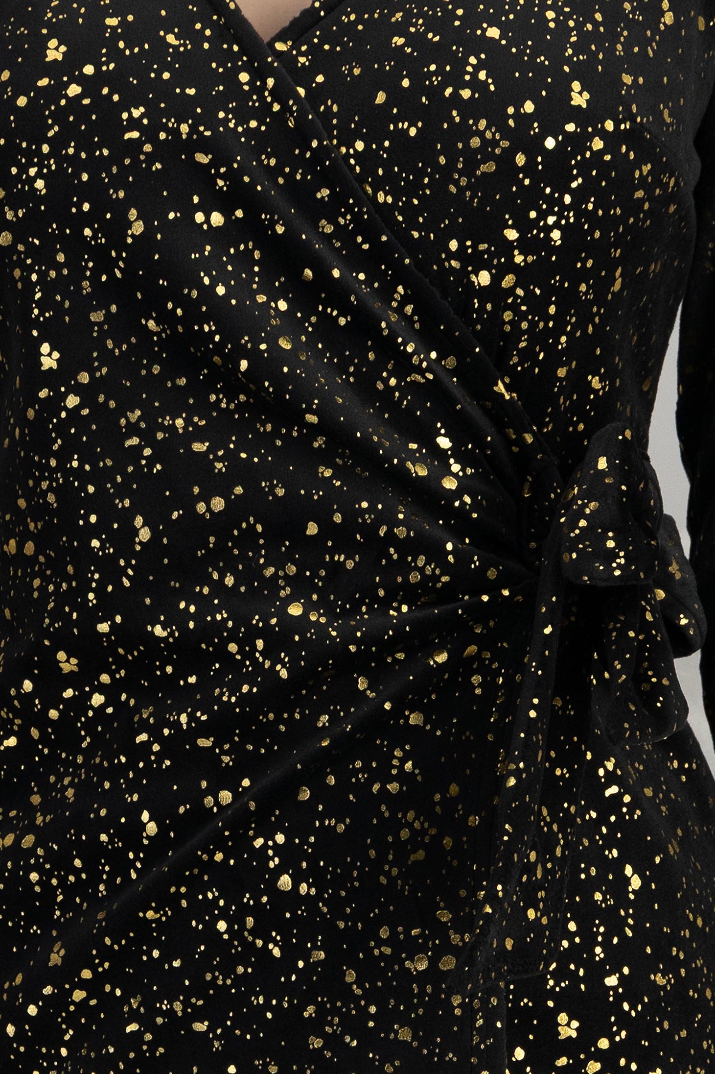 StarShinerS černá šaty krátký typ tužky samet 4 - StarShinerS.cz