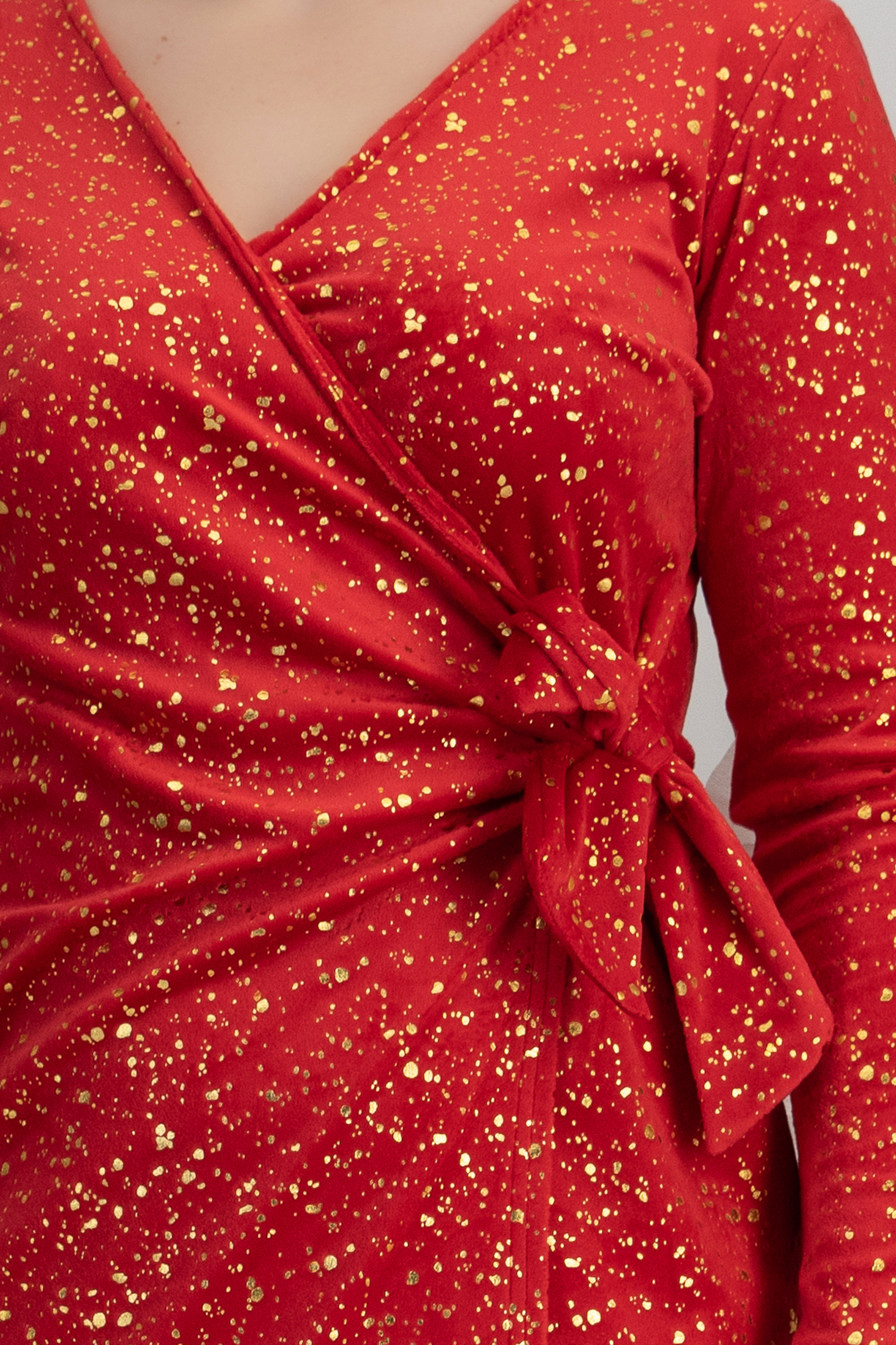 StarShinerS crven haljina baršun kratak vrsta olovke 4 - StarShinerS.hr