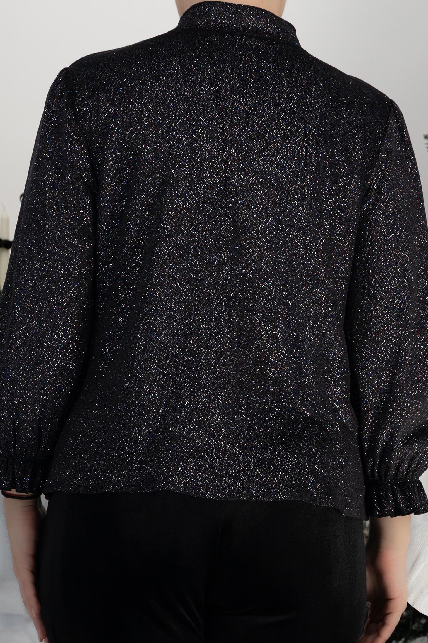 StarShinerS crno bluza za žene širok baršun 5 - StarShinerS.hr