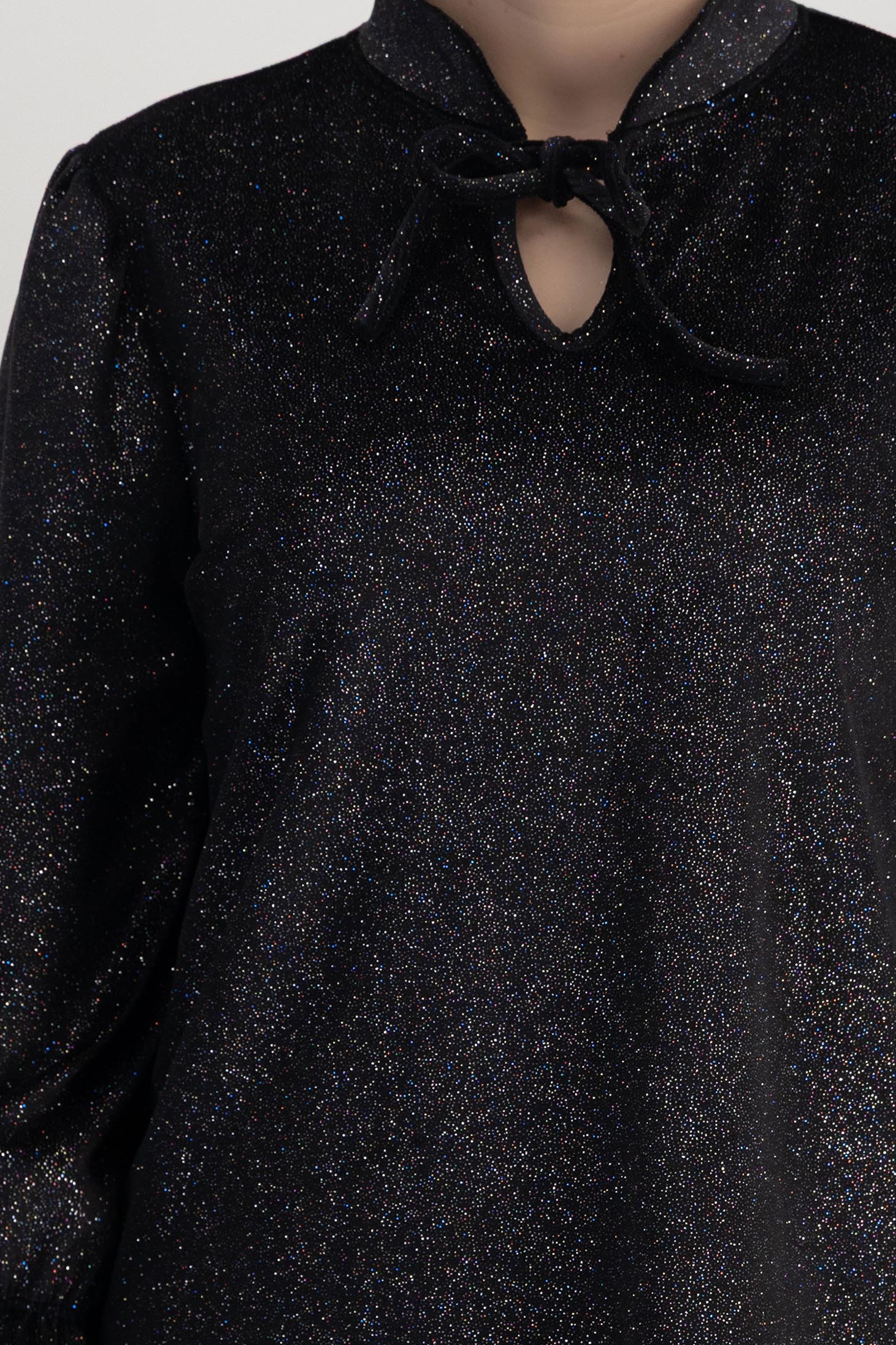 StarShinerS crno bluza za žene širok baršun 4 - StarShinerS.hr