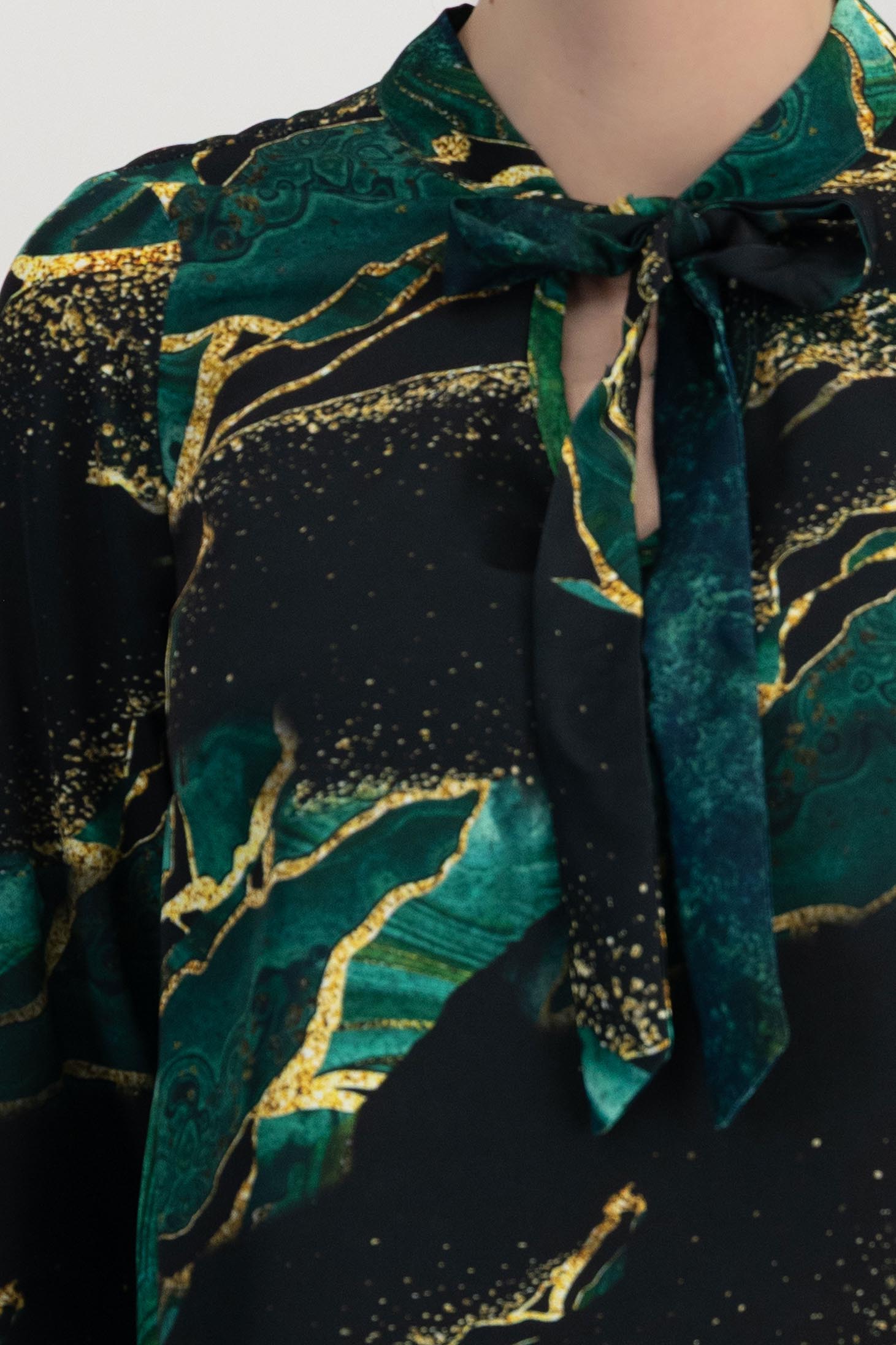 StarShinerS zelen bluza za žene saten širok 4 - StarShinerS.hr