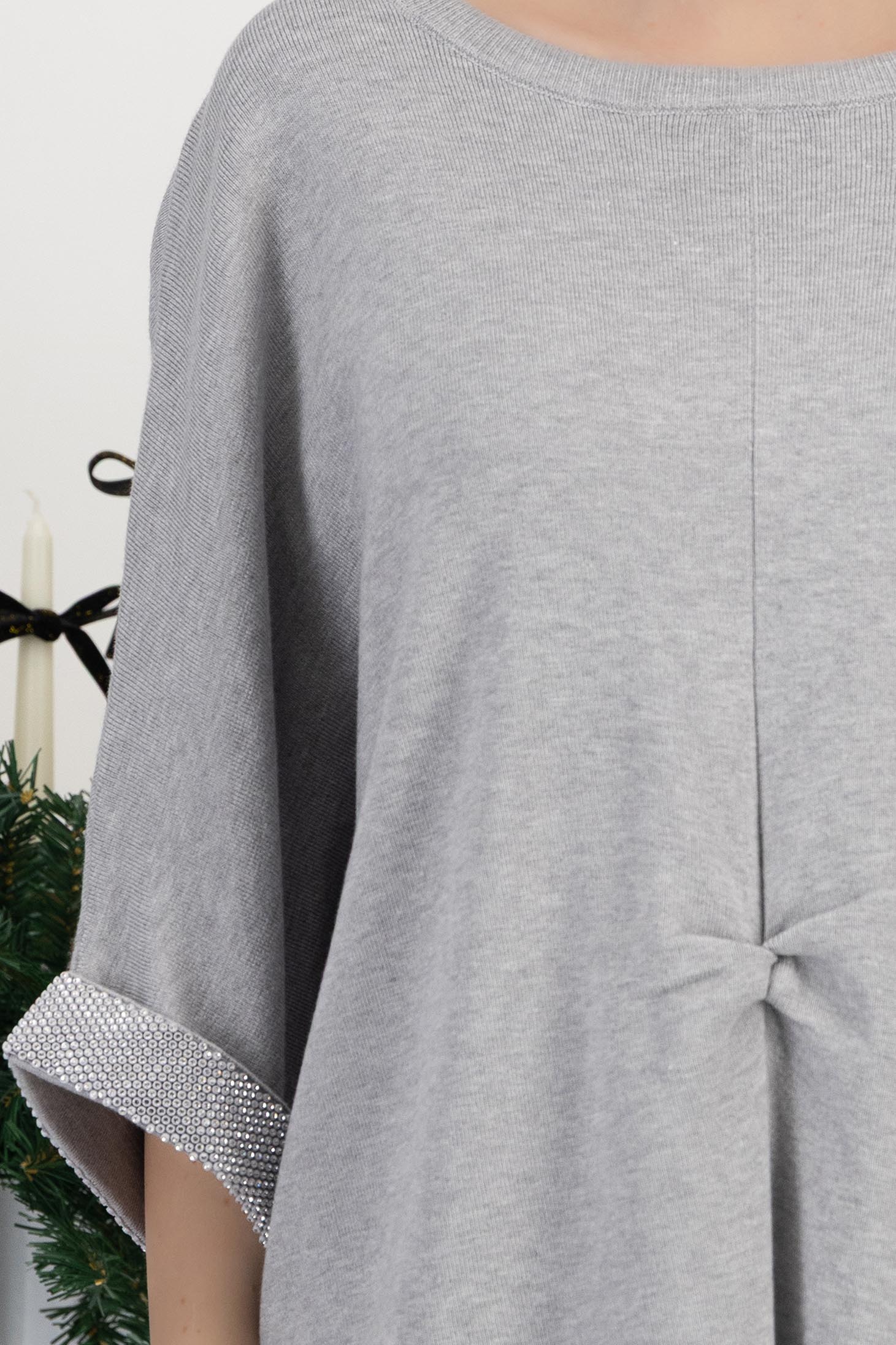 šedá dámská halenka pletení široké 4 - StarShinerS.cz