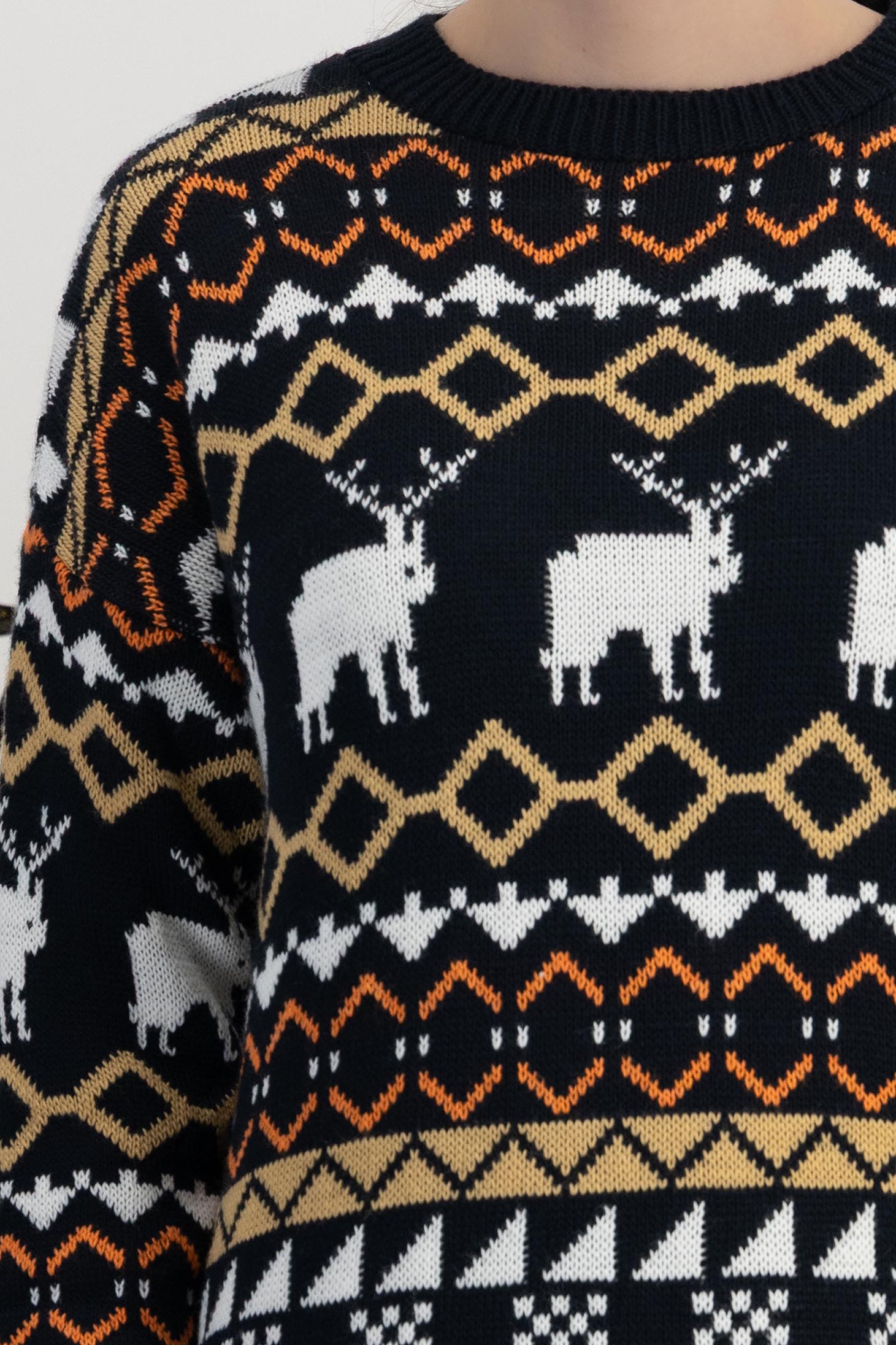 Sötétkék ruha bő szabású kötött rövid 4 - StarShinerS.hu