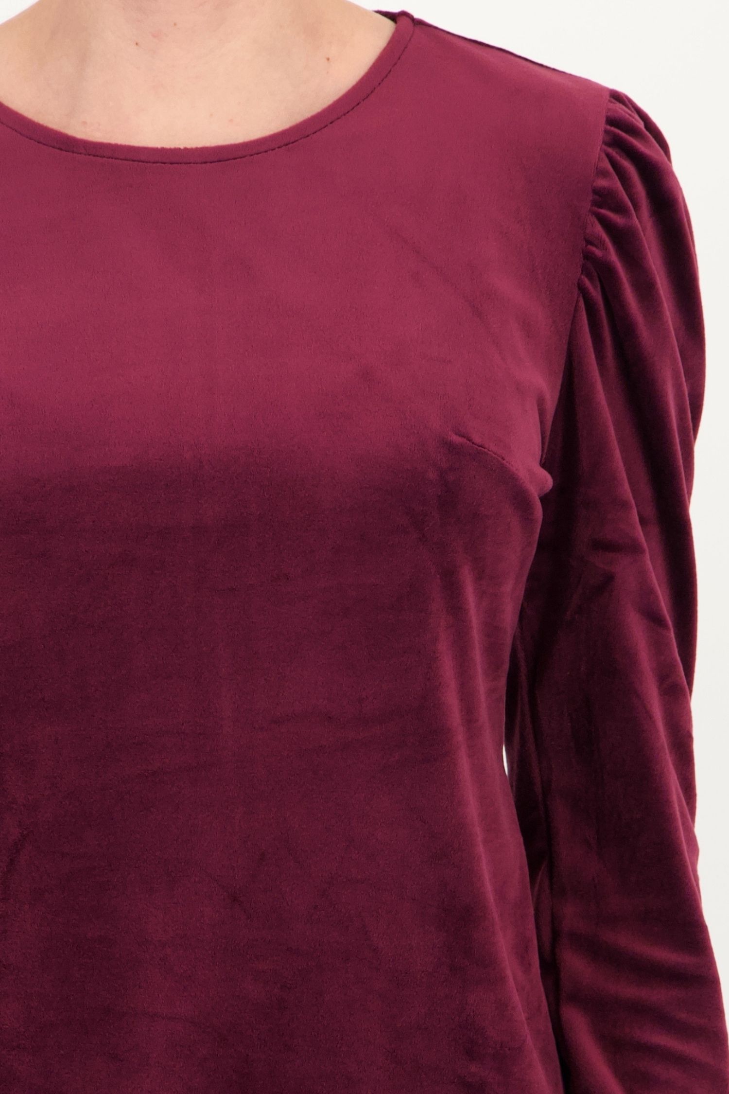 Bluza dama din catifea visinie umeri bufanti - StarShinerS 3 - StarShinerS.ro