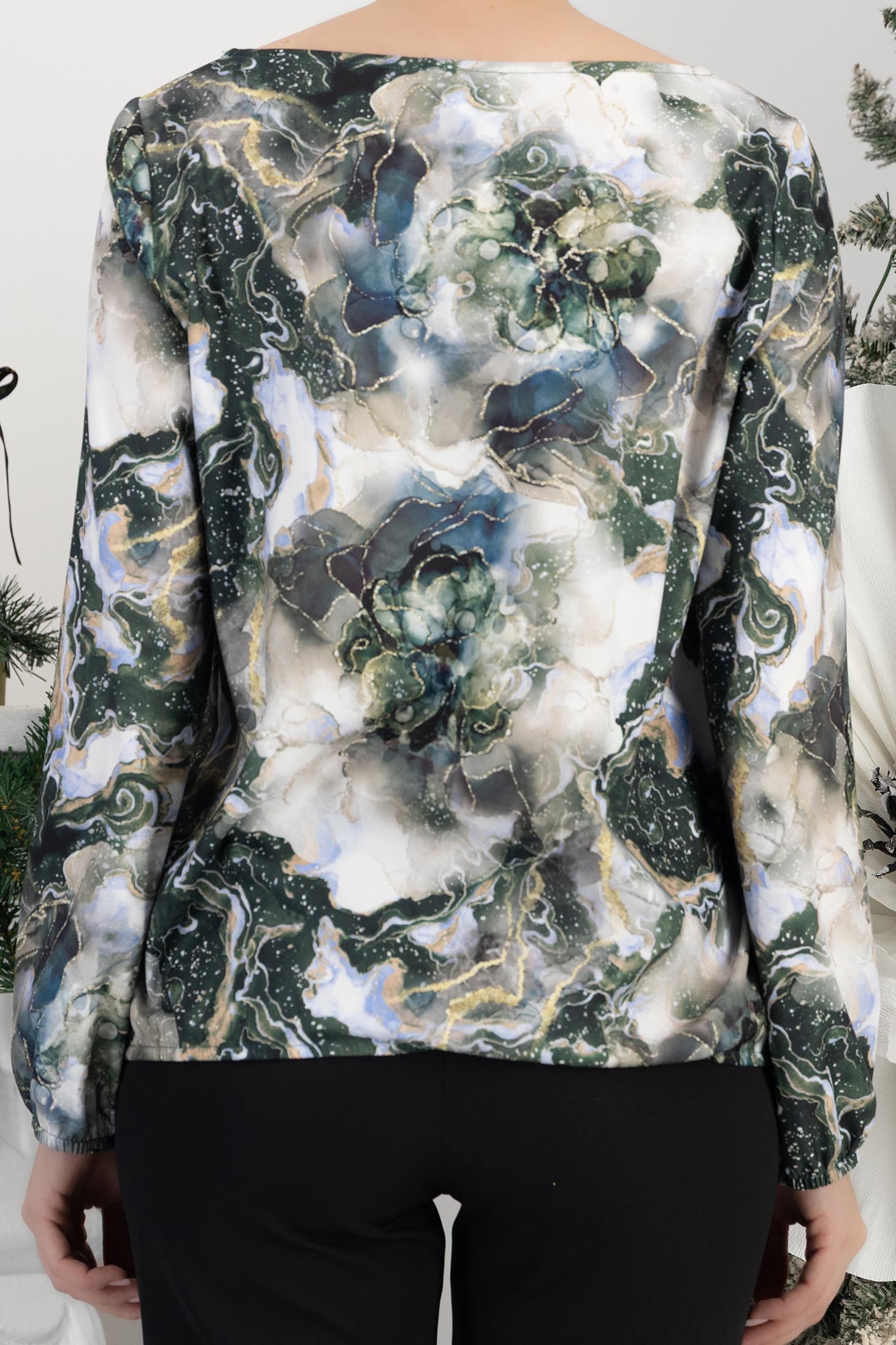 Zöld női blúz bő szabású viszkóz 6 - StarShinerS.hu