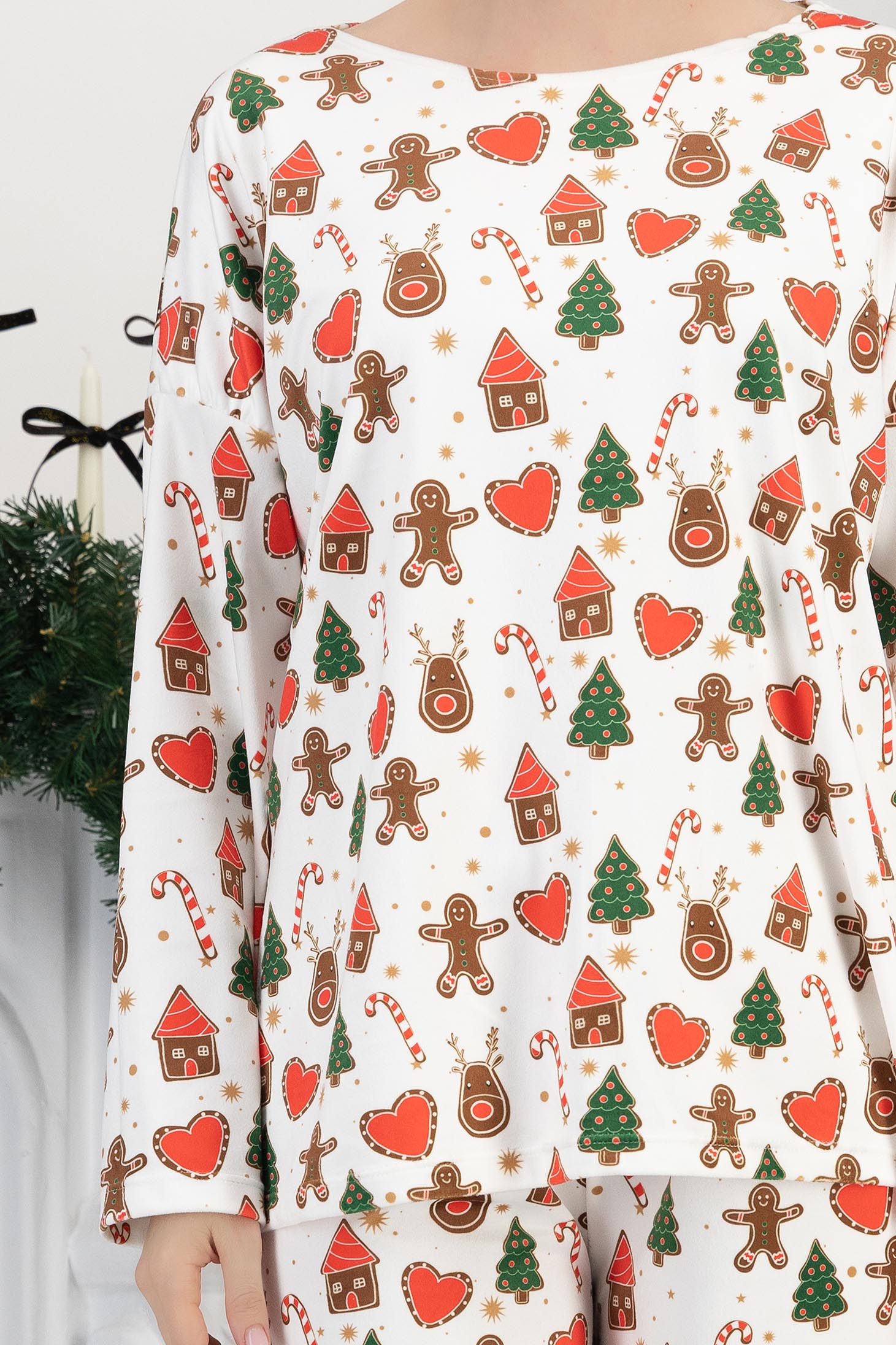 Fehér pizsama viszkóz hosszú 4 - StarShinerS.hu