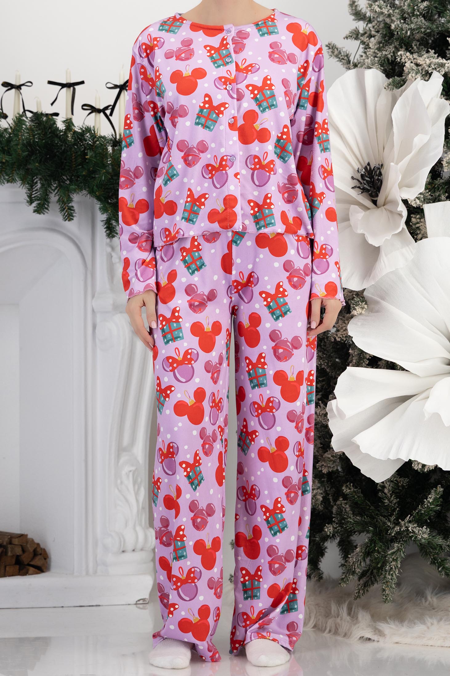 Ljubičast ženske pidžame viskoza dug 5 - StarShinerS.hr