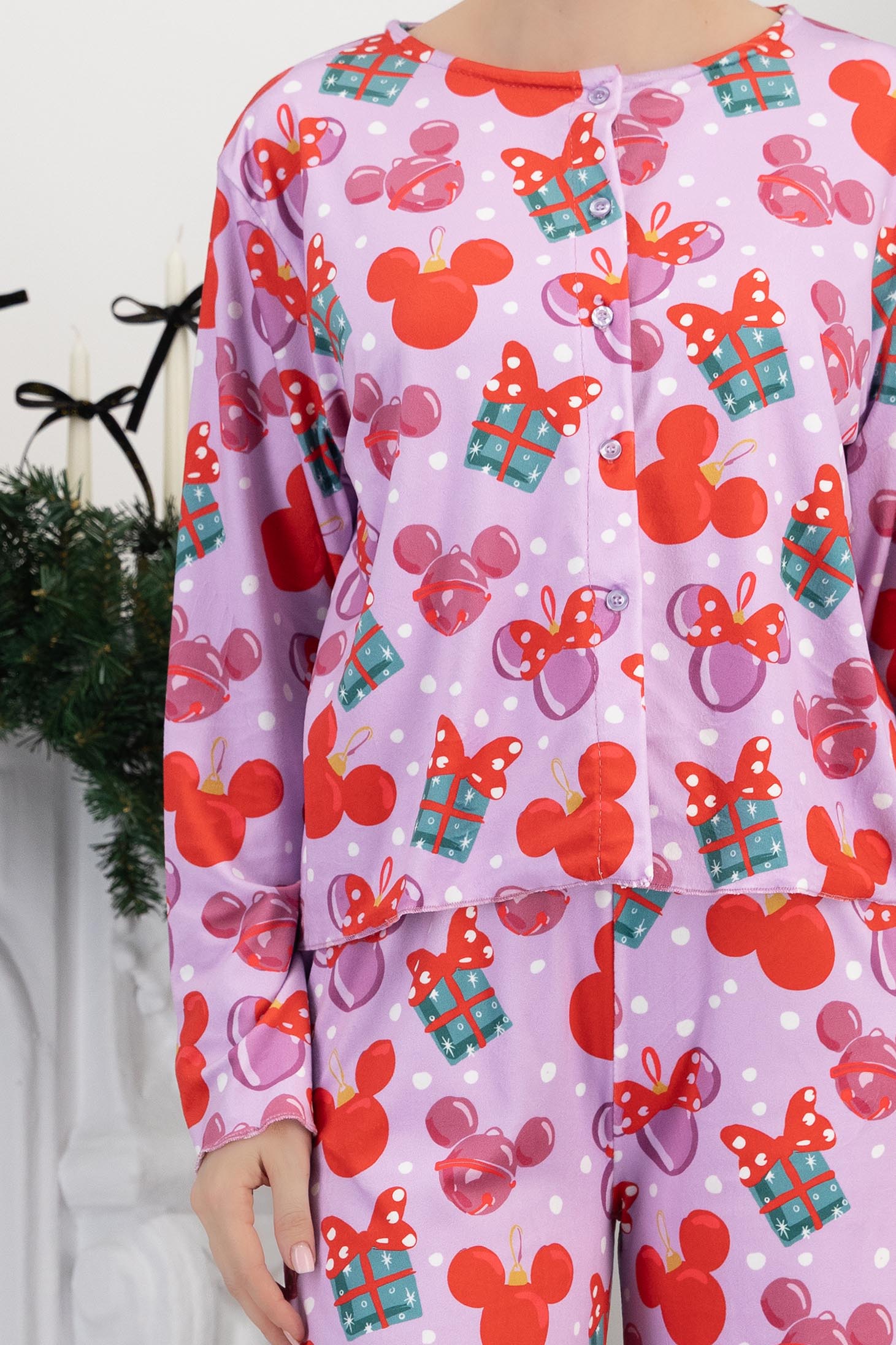 Ljubičast ženske pidžame viskoza dug 4 - StarShinerS.hr