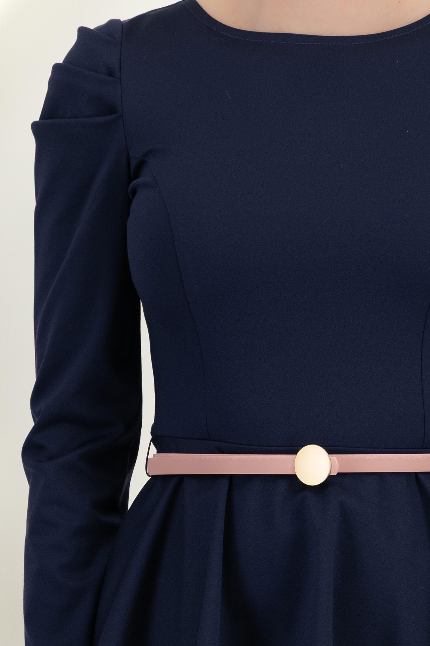 Kék testhez simuló blúz peplummal és övvel - StarShinerS 4 - StarShinerS.hu