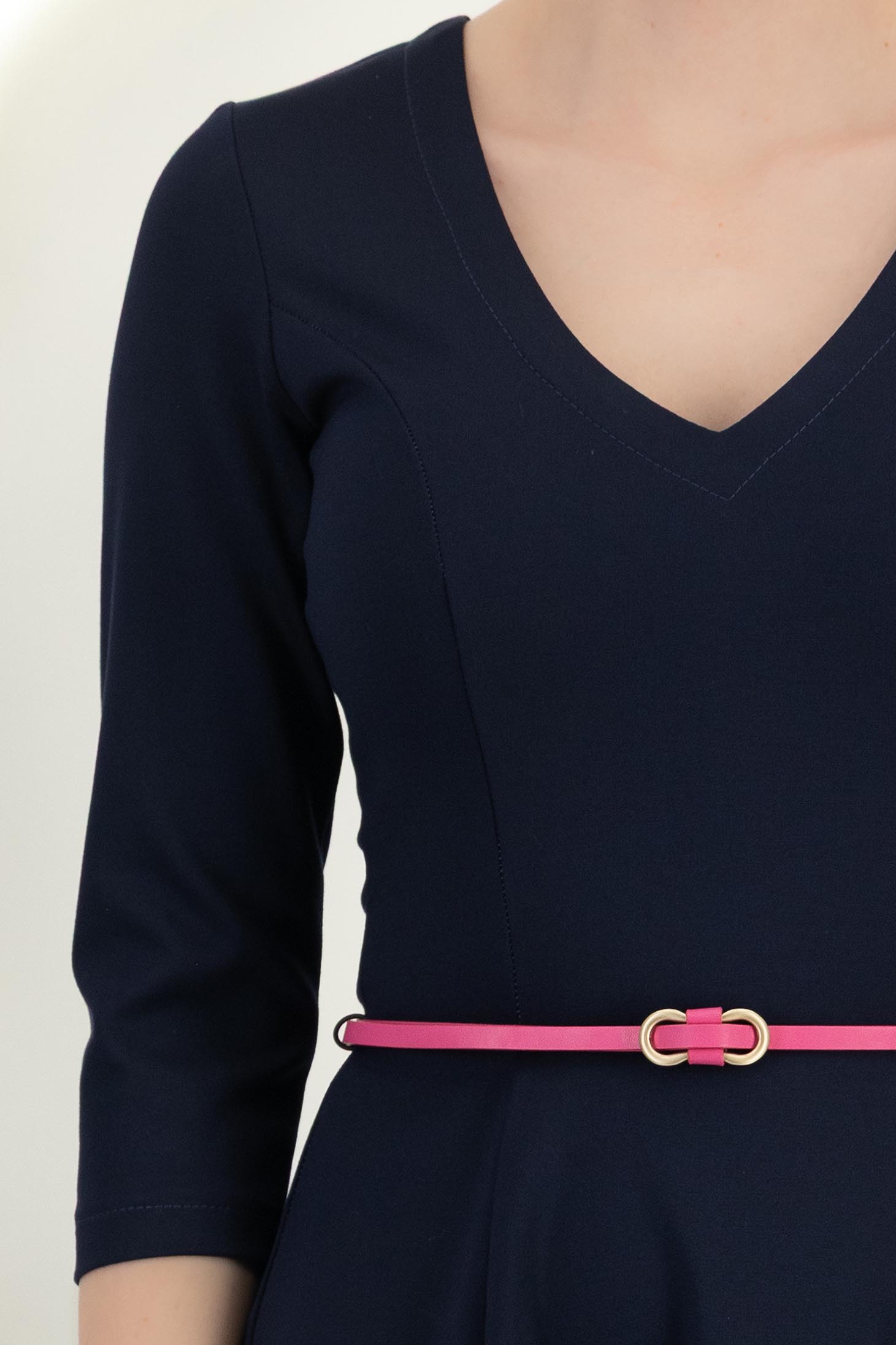 Haljina mornarsko plava punto midi cloche 5 - StarShinerS.hr