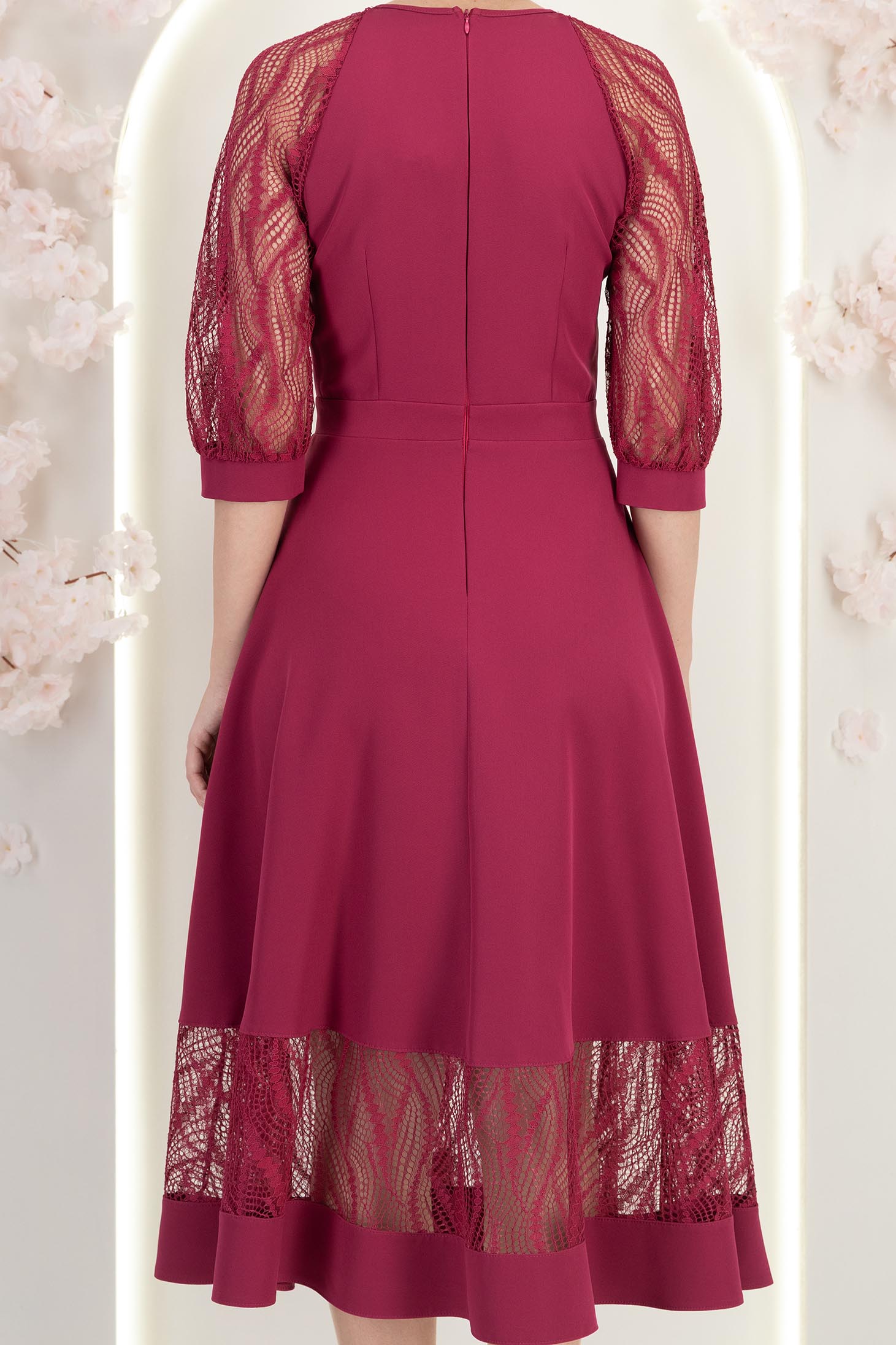 StarShinerS malina haljina midi tkanine cloche 6 - StarShinerS.hr