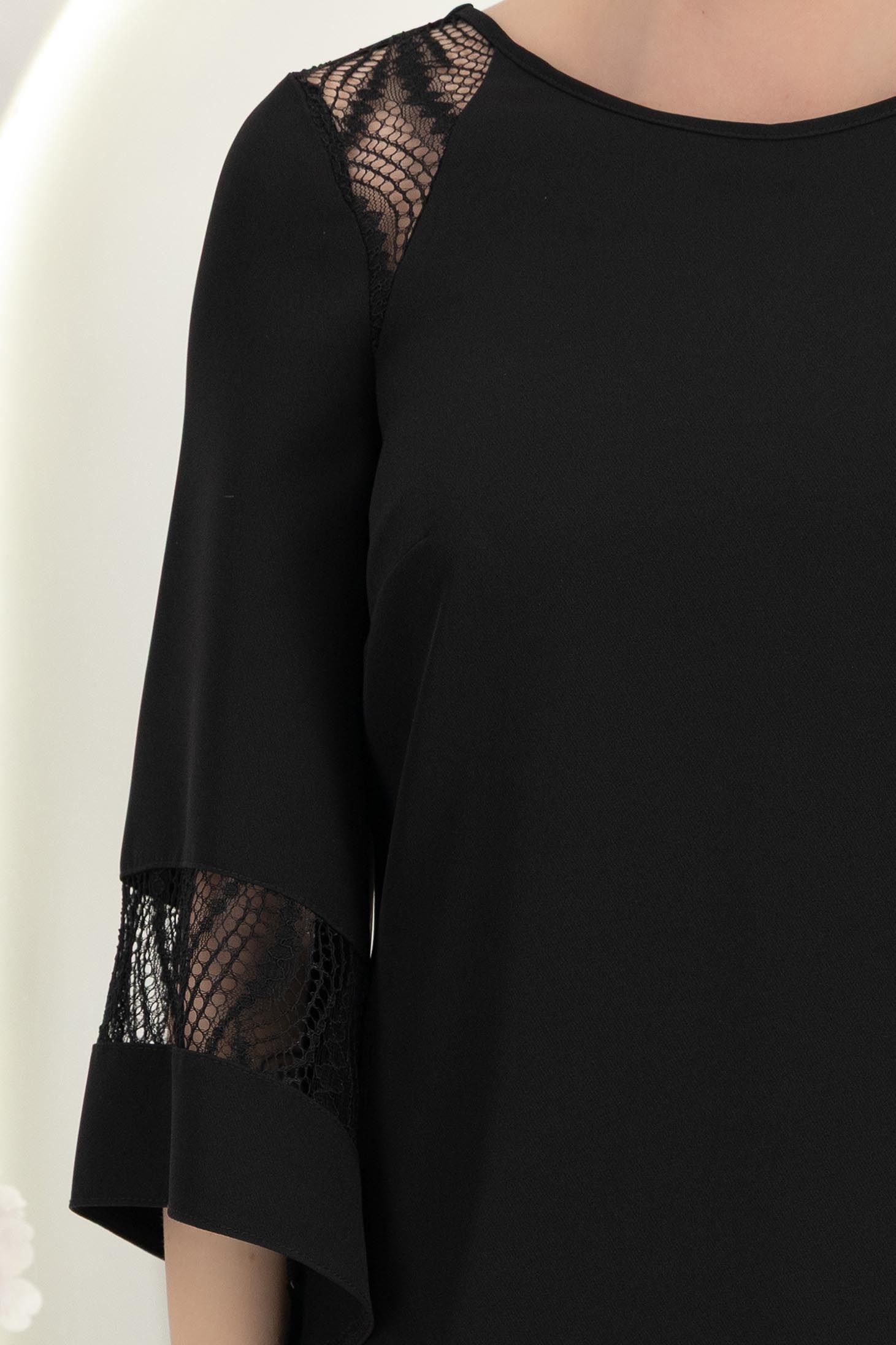 StarShinerS crno haljina tkanine kratak ravno 4 - StarShinerS.hr