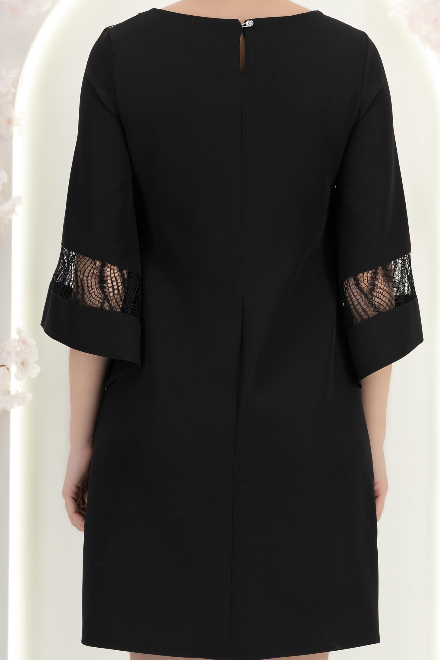 StarShinerS crno haljina tkanine kratak ravno 6 - StarShinerS.hr