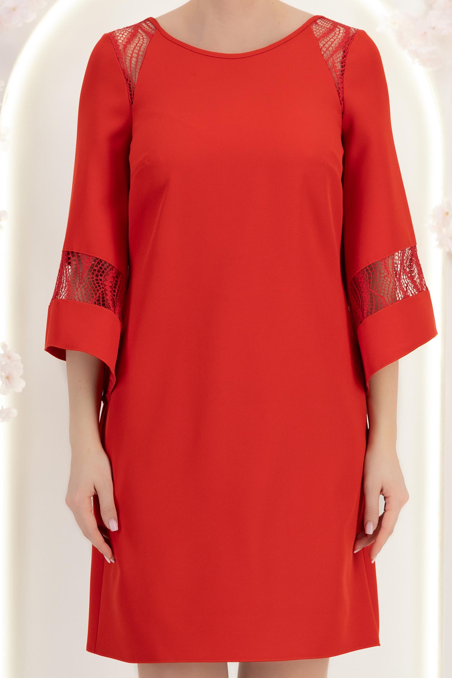 StarShinerS červená šaty krátký rovná 5 - StarShinerS.cz