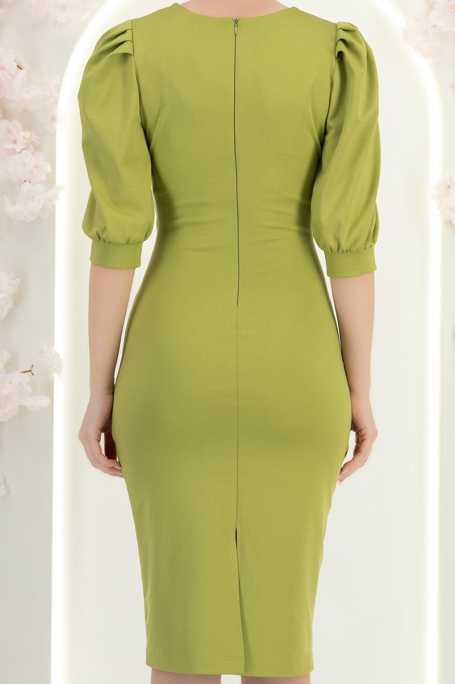 StarShinerS svijetlozelena haljina jersey midi vrsta olovke 6 - StarShinerS.hr