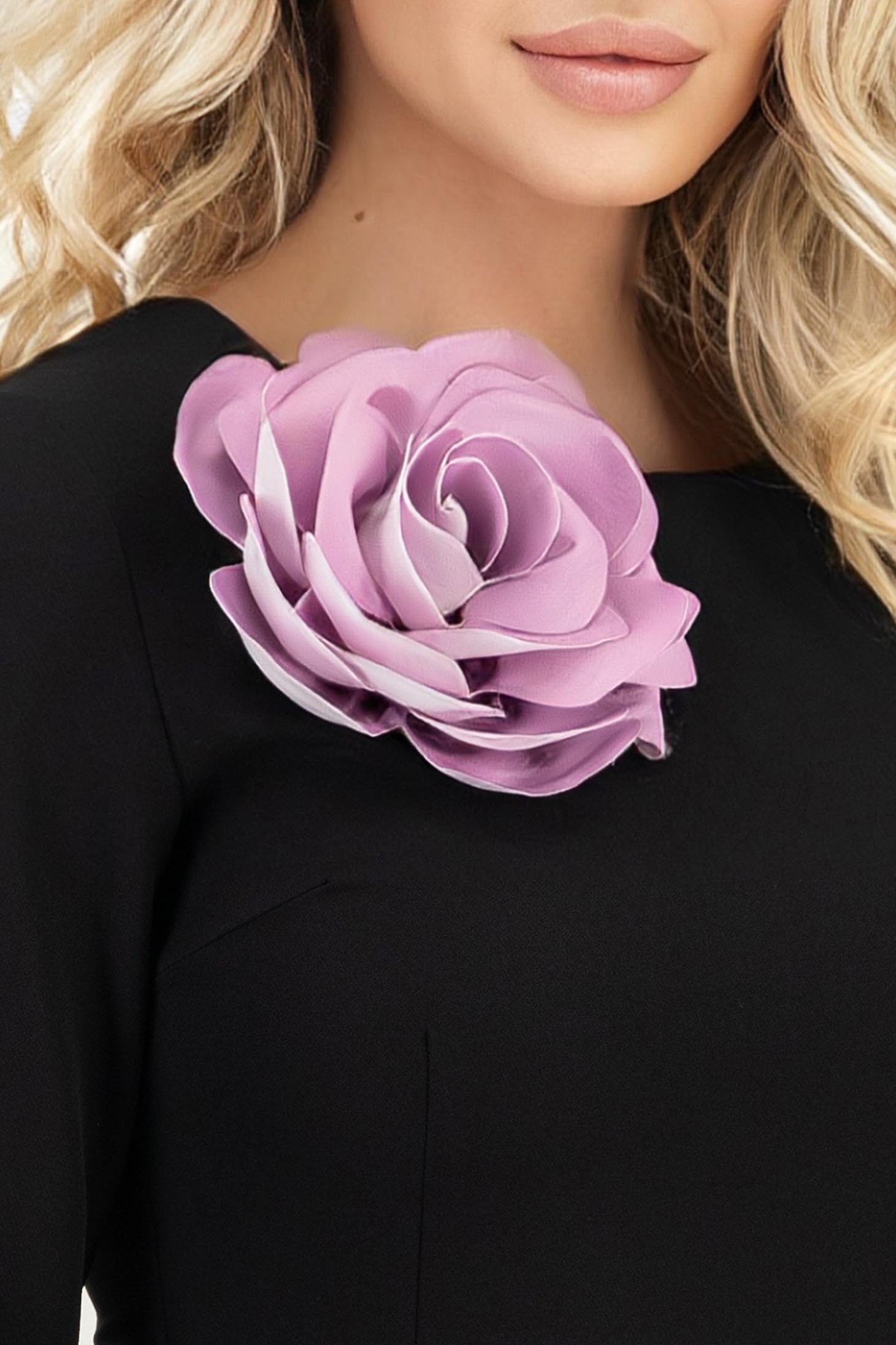 Brosa florala maxi lila din stofa 2 - StarShinerS.ro