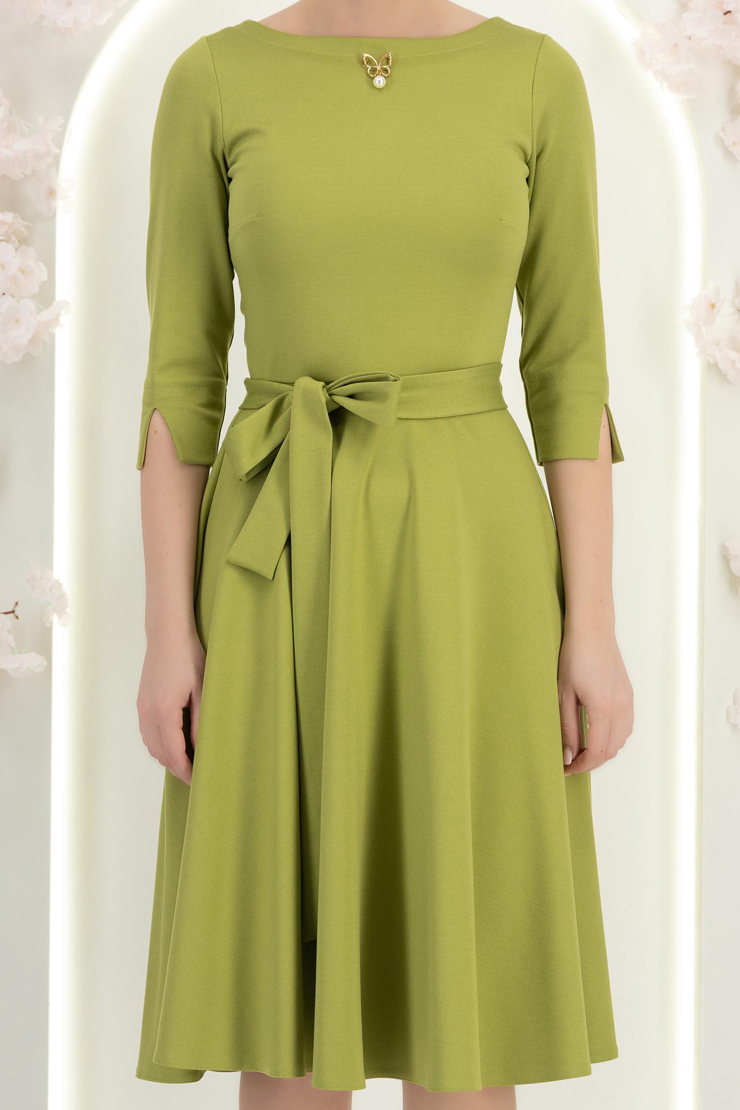 StarShinerS svijetlozelena haljina cloche midi jersey 6 - StarShinerS.hr