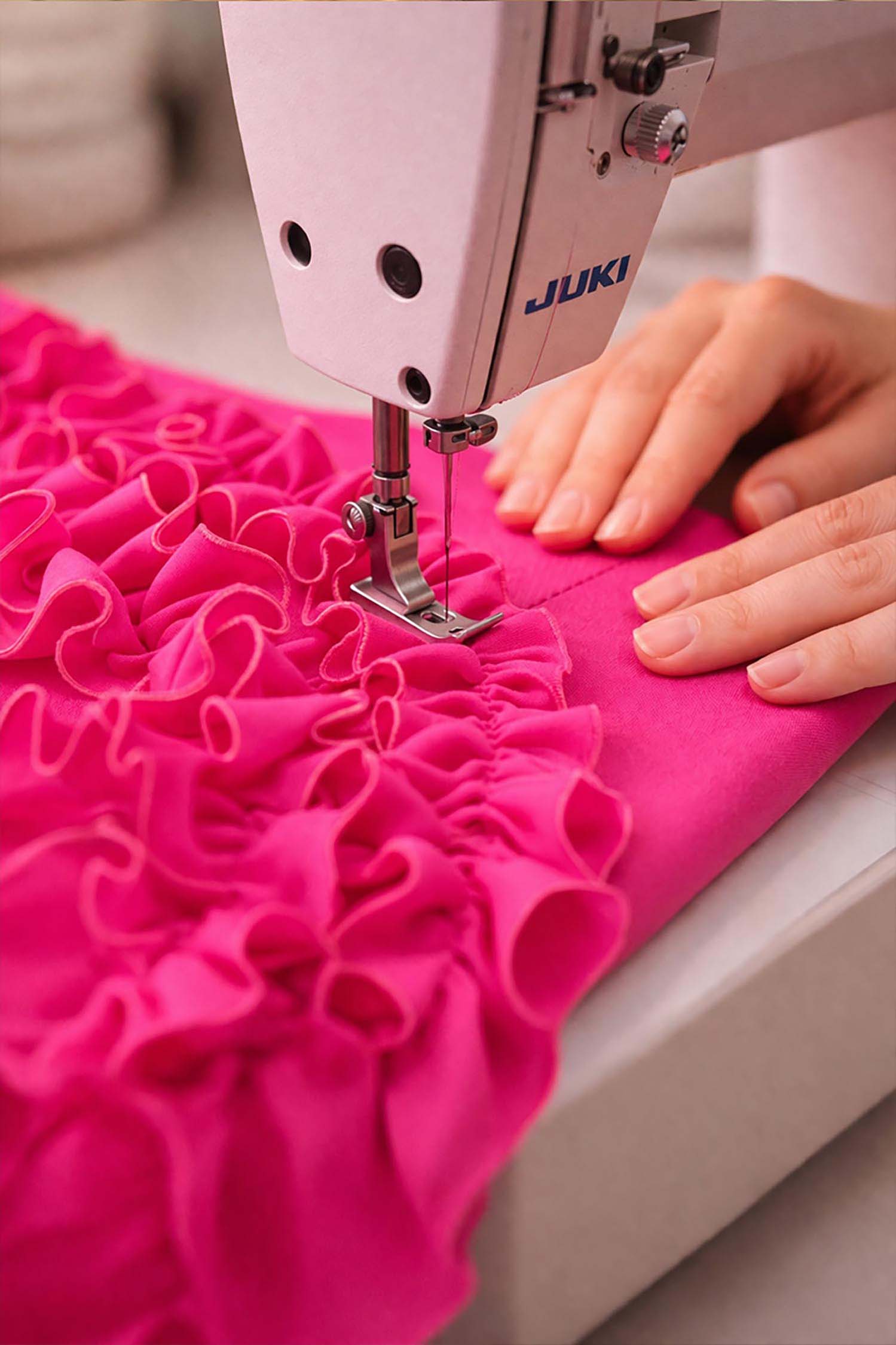 Bluza dama din material fluid fuchsia cu croi larg si volanase - StarShinerS 5 - StarShinerS.ro