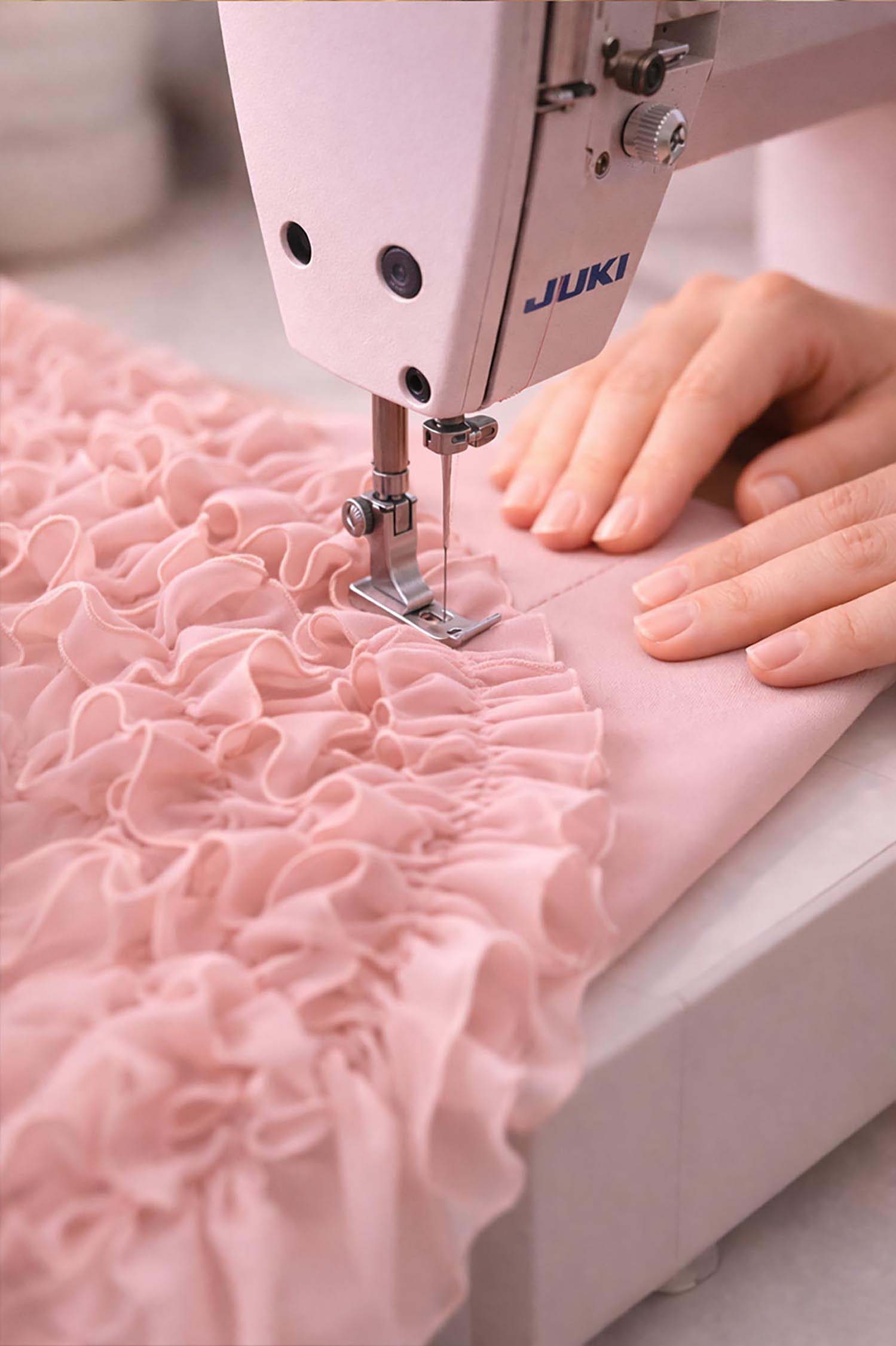 Bluza dama din material fluid roz pudra cu croi larg si volanase - StarShinerS 7 - StarShinerS.ro