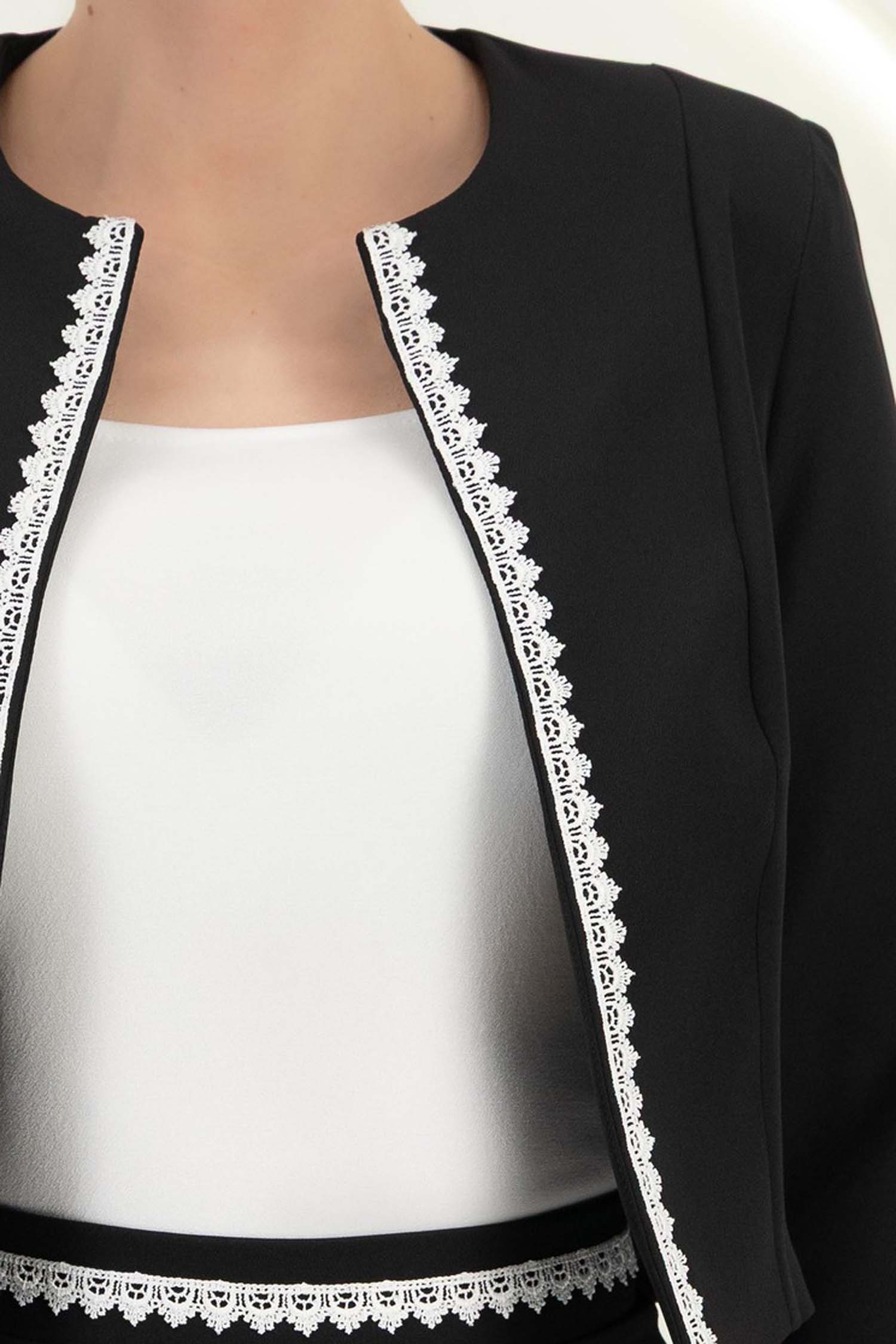 StarShinerS černá blejzry dámská rovná elastická látka 4 - StarShinerS.cz