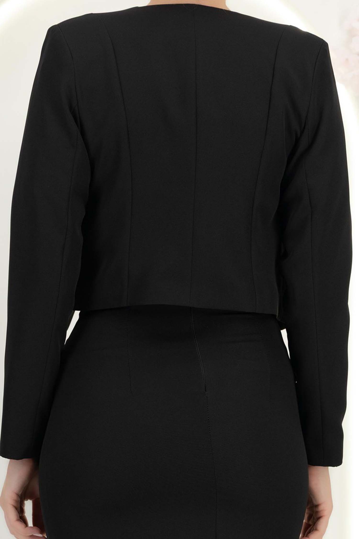 StarShinerS černá blejzry dámská rovná elastická látka 5 - StarShinerS.cz