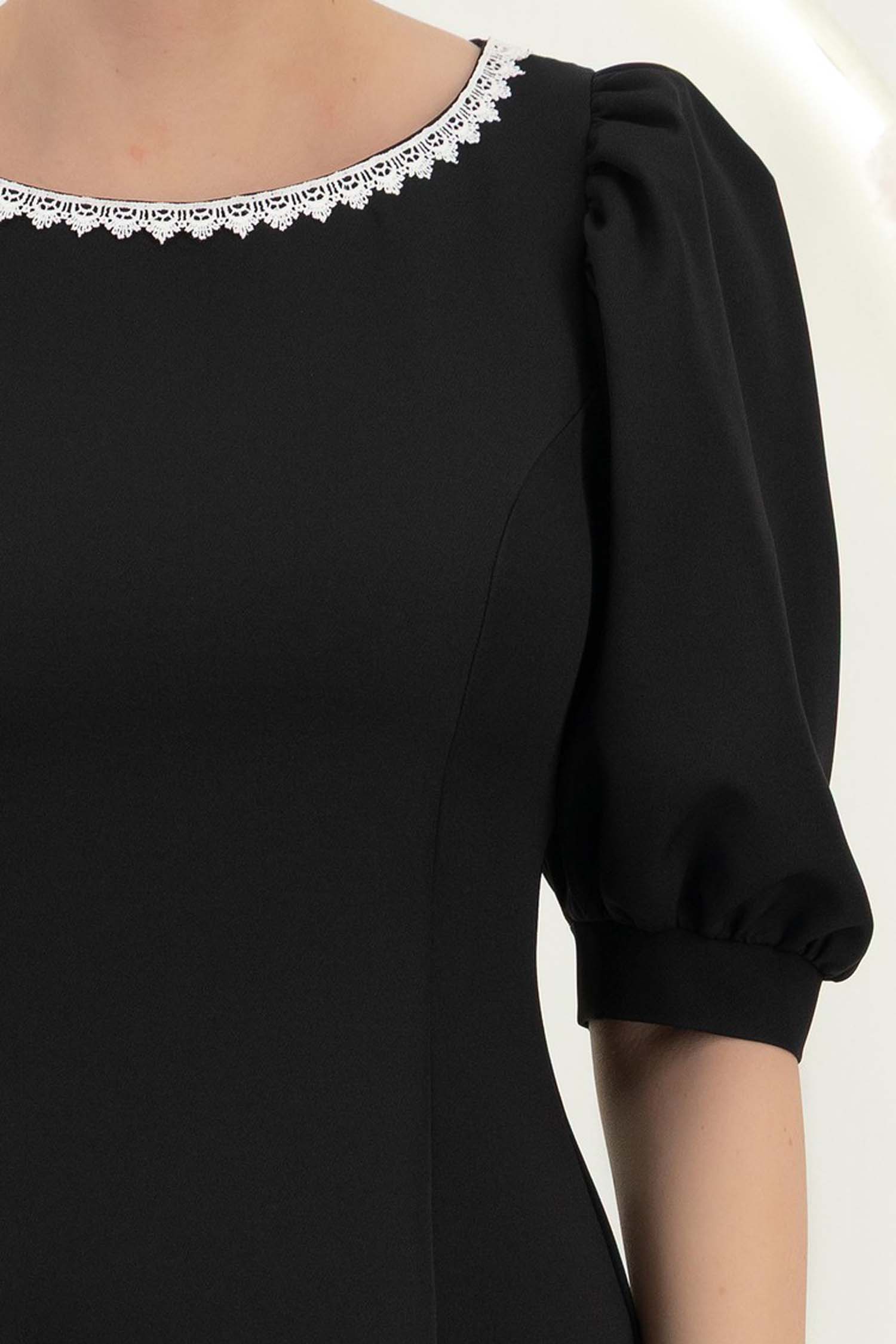 StarShinerS černá šaty zvonový skleník krátký elastická látka 5 - StarShinerS.cz