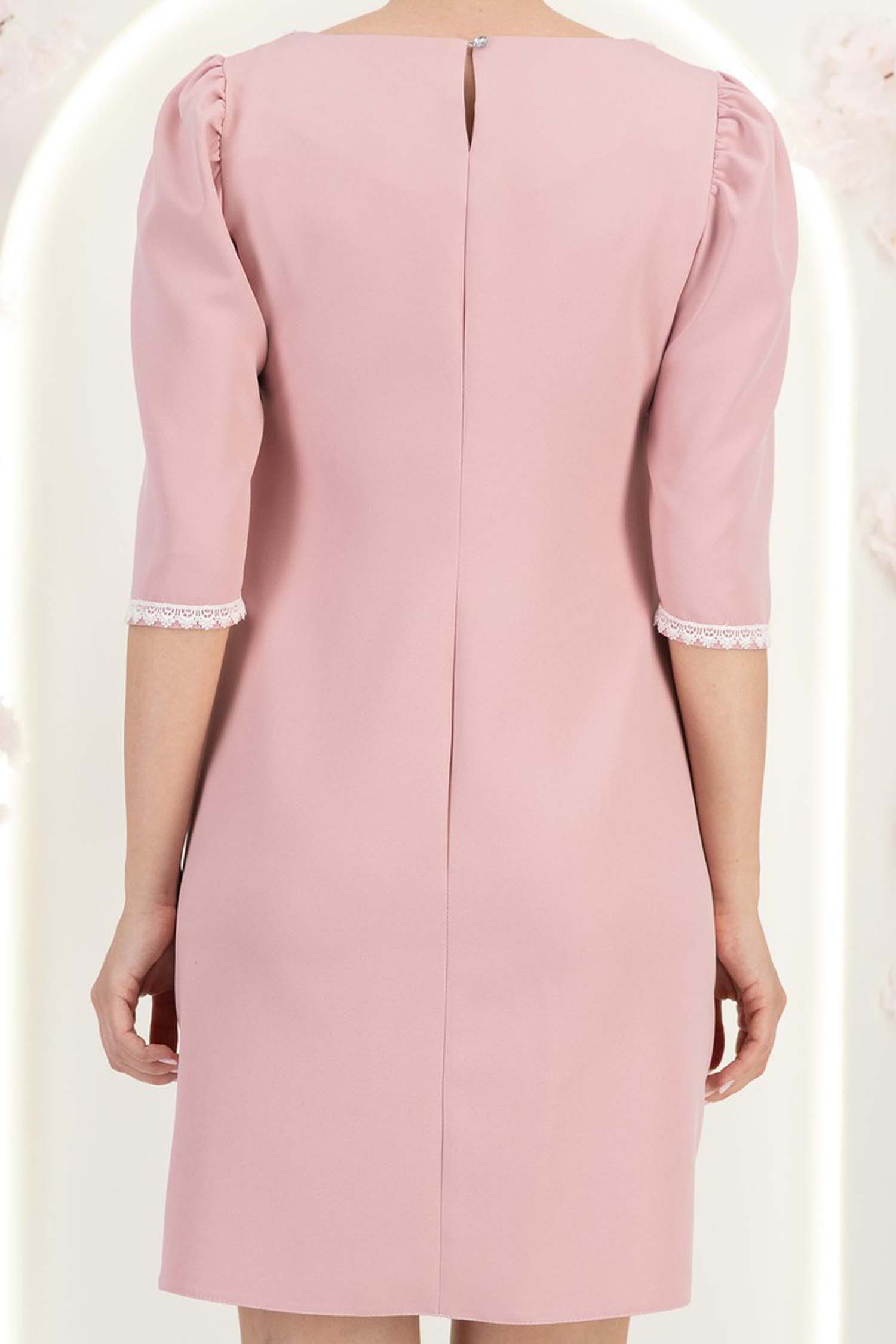 StarShinerS puder ružičasta haljina širok kratak tkanine 6 - StarShinerS.hr