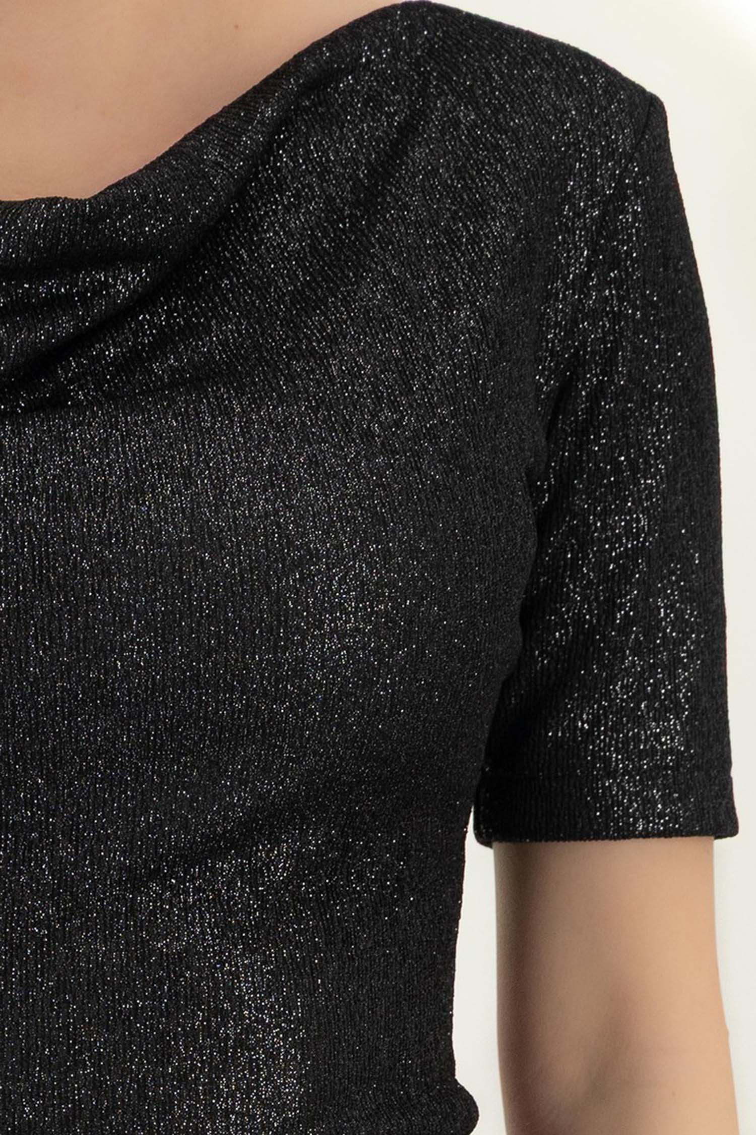 StarShinerS černá dámská halenka těsné lurex 5 - StarShinerS.cz