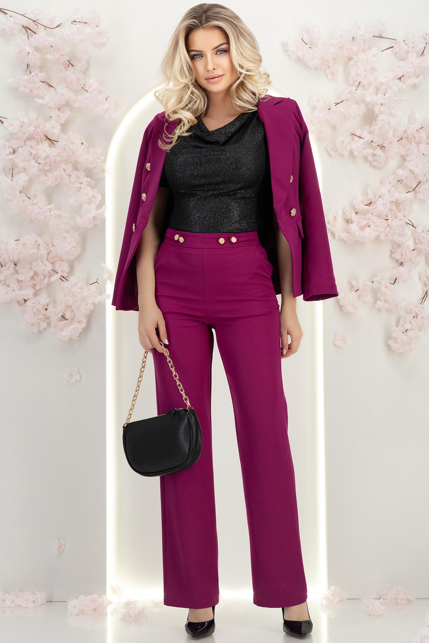 StarShinerS černá dámská halenka těsné lurex 4 - StarShinerS.cz