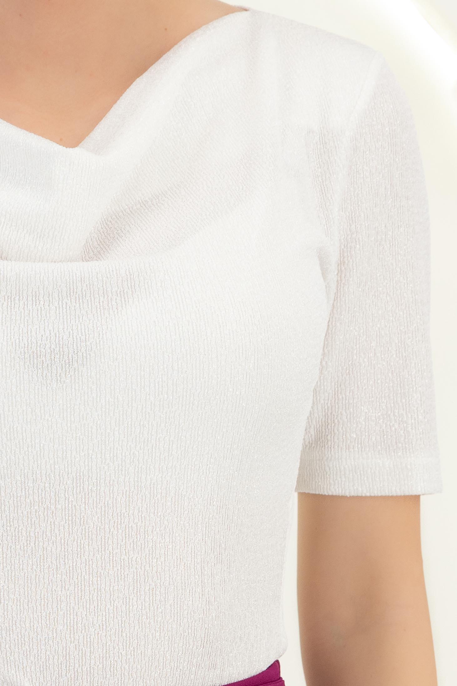 StarShinerS ivory dámská halenka těsné lurex 5 - StarShinerS.cz