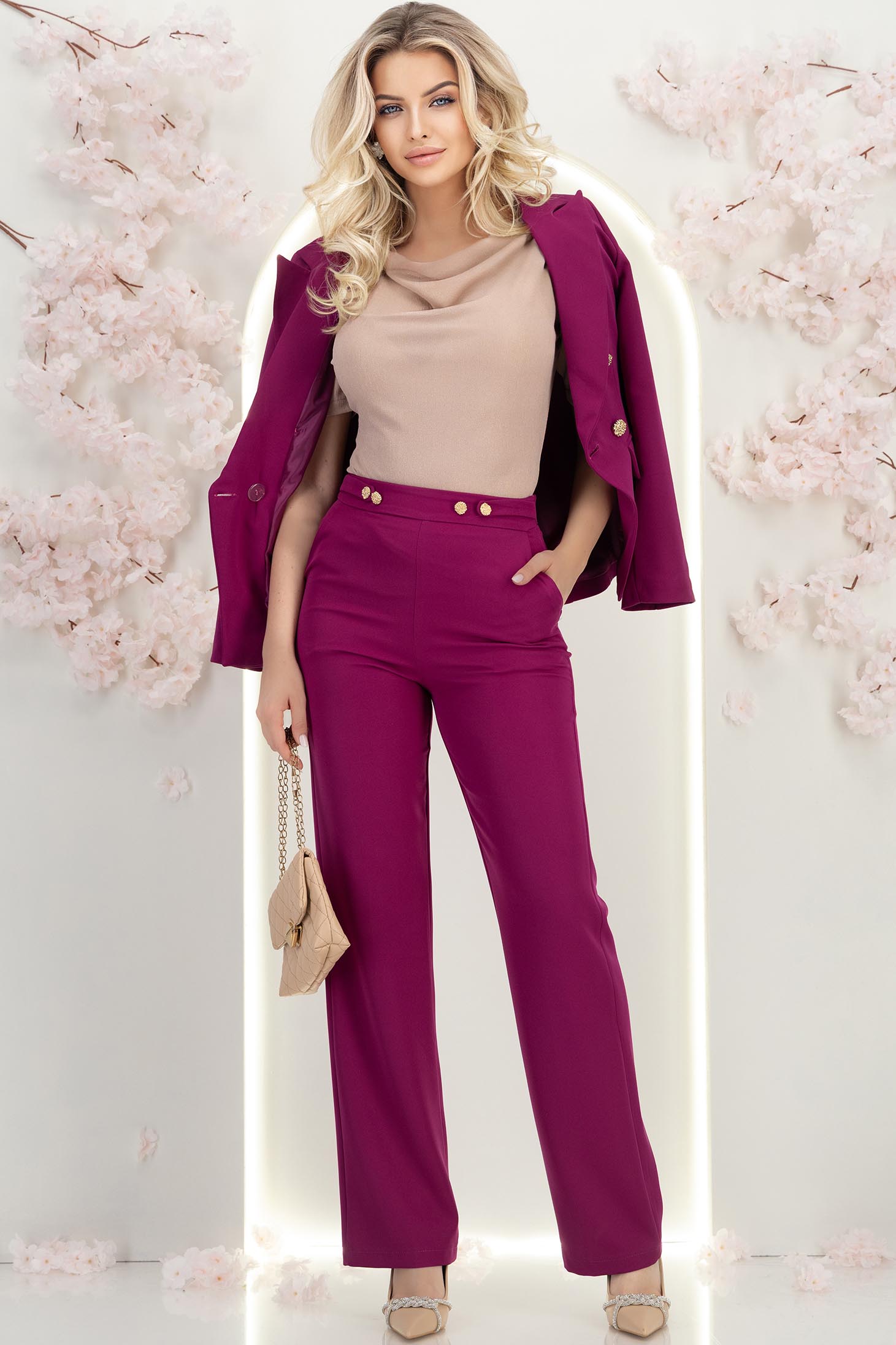 Bluza dama din lurex roz pudra cu maneca scurta mulata cu decolteu cazut - StarShinerS 4 - StarShinerS.ro