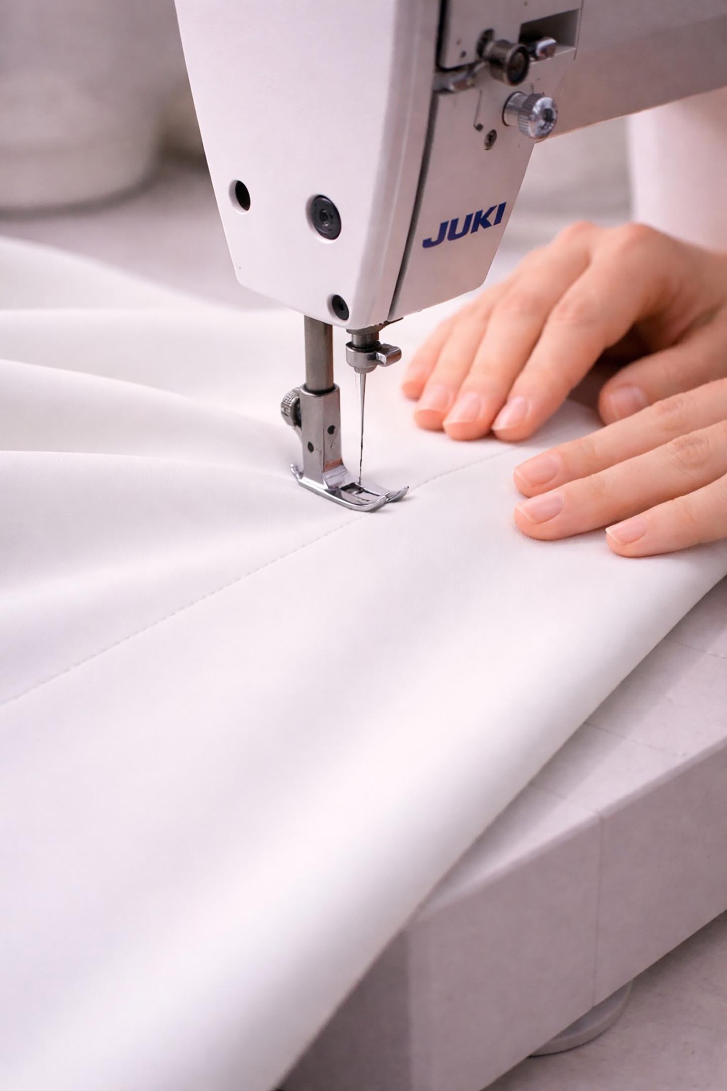 Fusta din stofa alba midi in clos cu buzunare - StarShinerS 6 - StarShinerS.ro