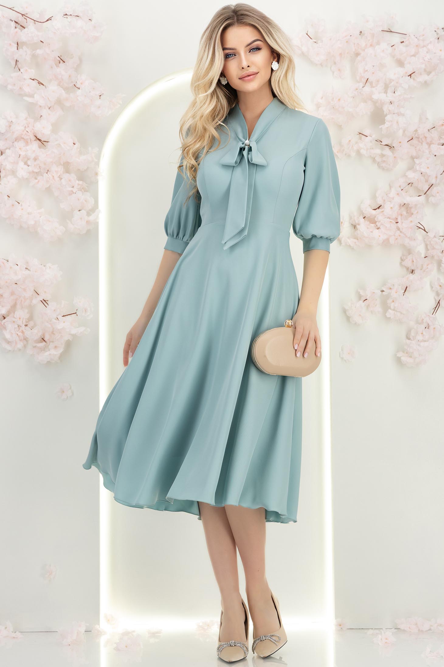 StarShinerS metvica haljina cloche georgette midi 4 - StarShinerS.hr
