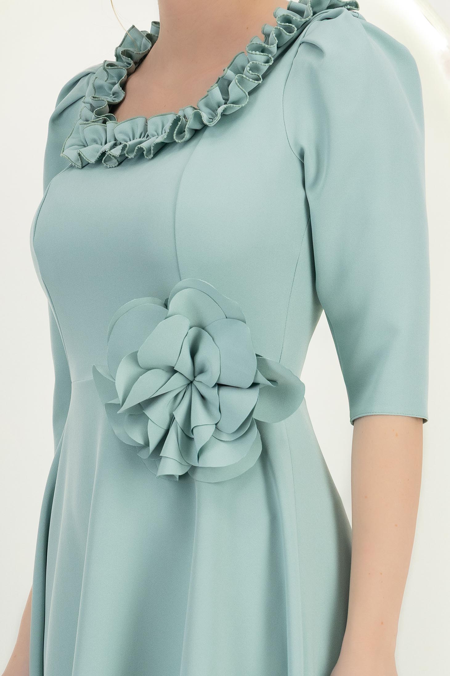 Brosa florala maxi din stofa elastica mint - StarShinerS 2 - StarShinerS.ro