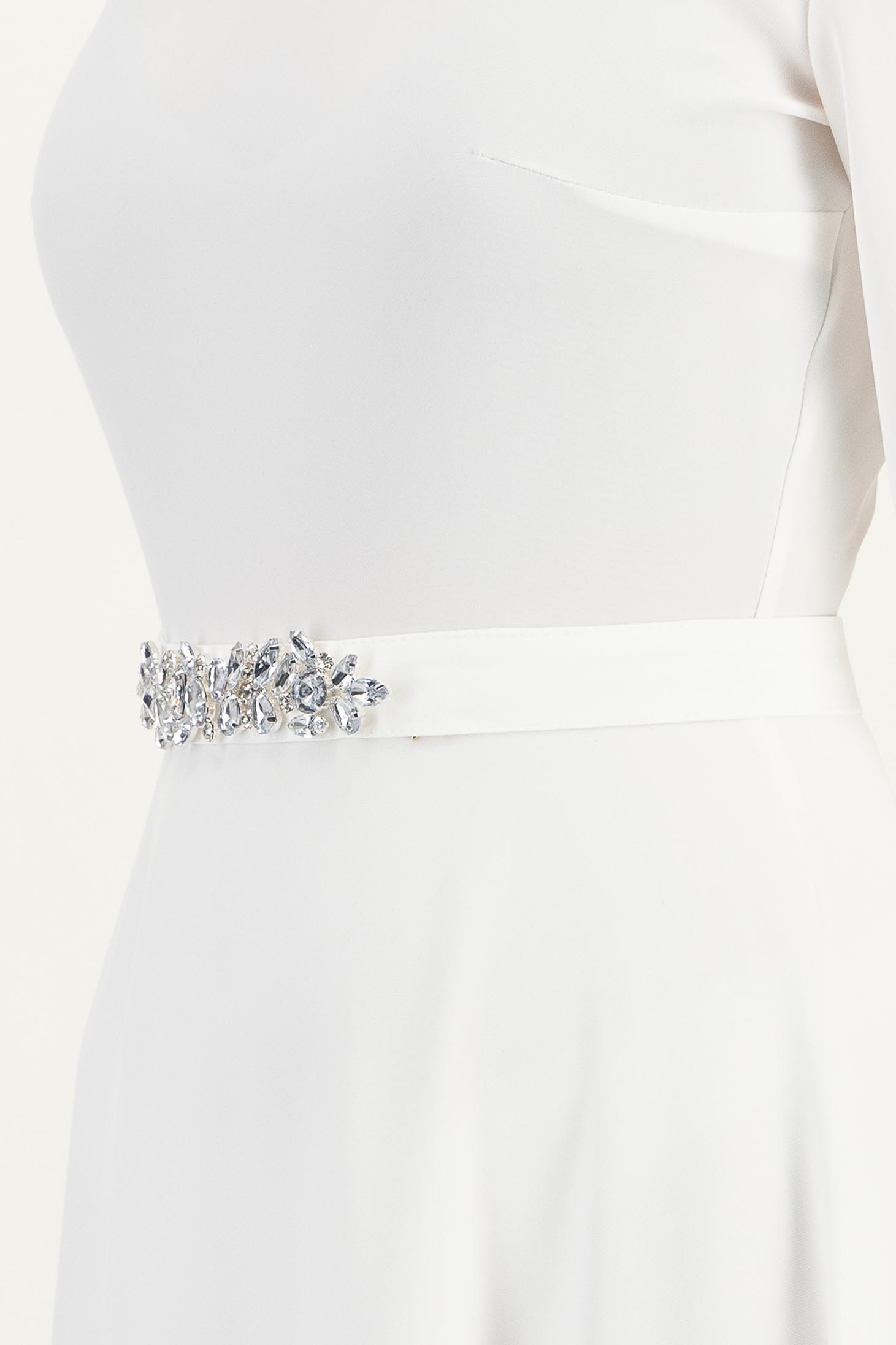 Cordon decorativ din stofa ivoire cu pietre strass - StarShinerS 2 - StarShinerS.ro